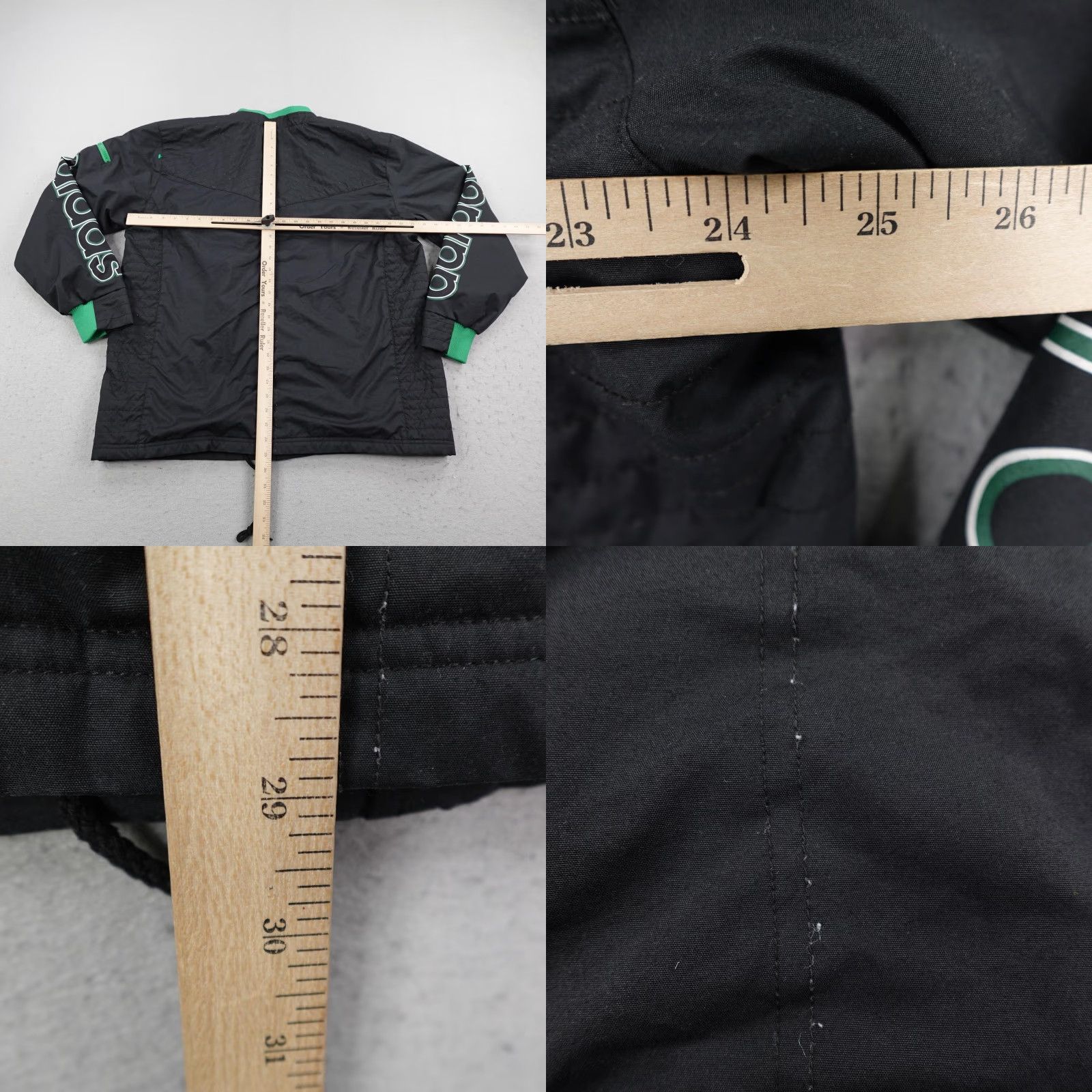 Adidas VINTAGE adidas Jacket Mens L Black Green Team Full Zip Snap Up Racing Coat Size US L / EU 52-54 / 3 - 8 Thumbnail