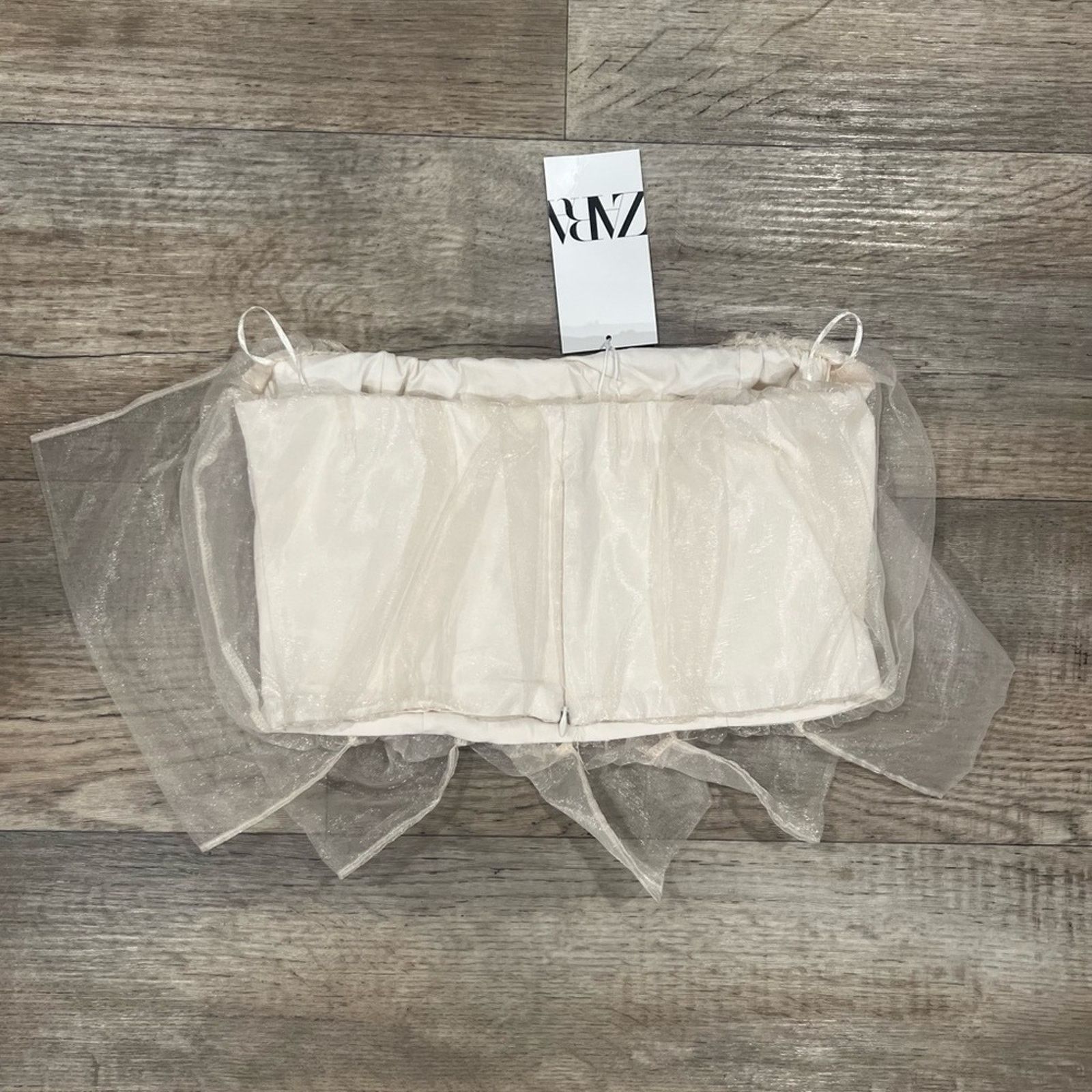 Zara ZARA Strapless Crop Top NWT Size M / US 6-8 / IT 42-44 - 12 Thumbnail