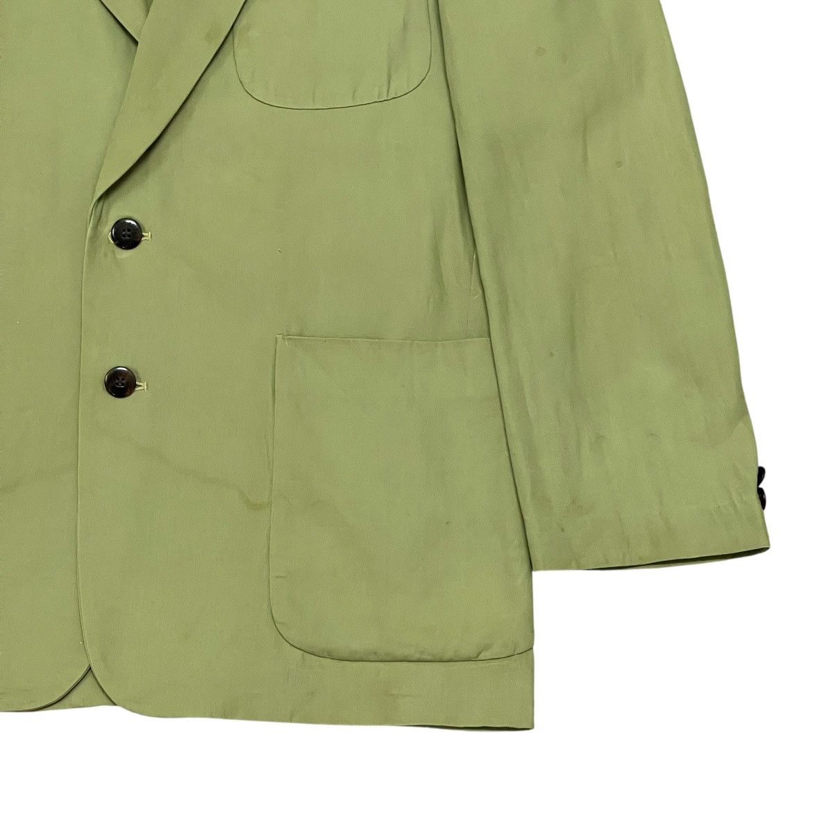 Givenchy Vintage Givenchy Stretch Cotton Silk-Blend Blazer Jacket Size US L / EU 52-54 / 3 - 3 Thumbnail