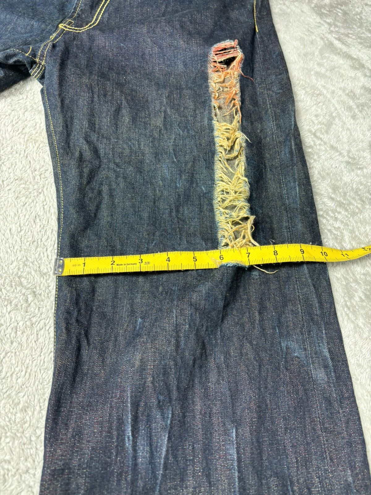 semanticdesign Conquest Baggy Denim Distressed Denim. S0379 Size US 33 - 14 Thumbnail