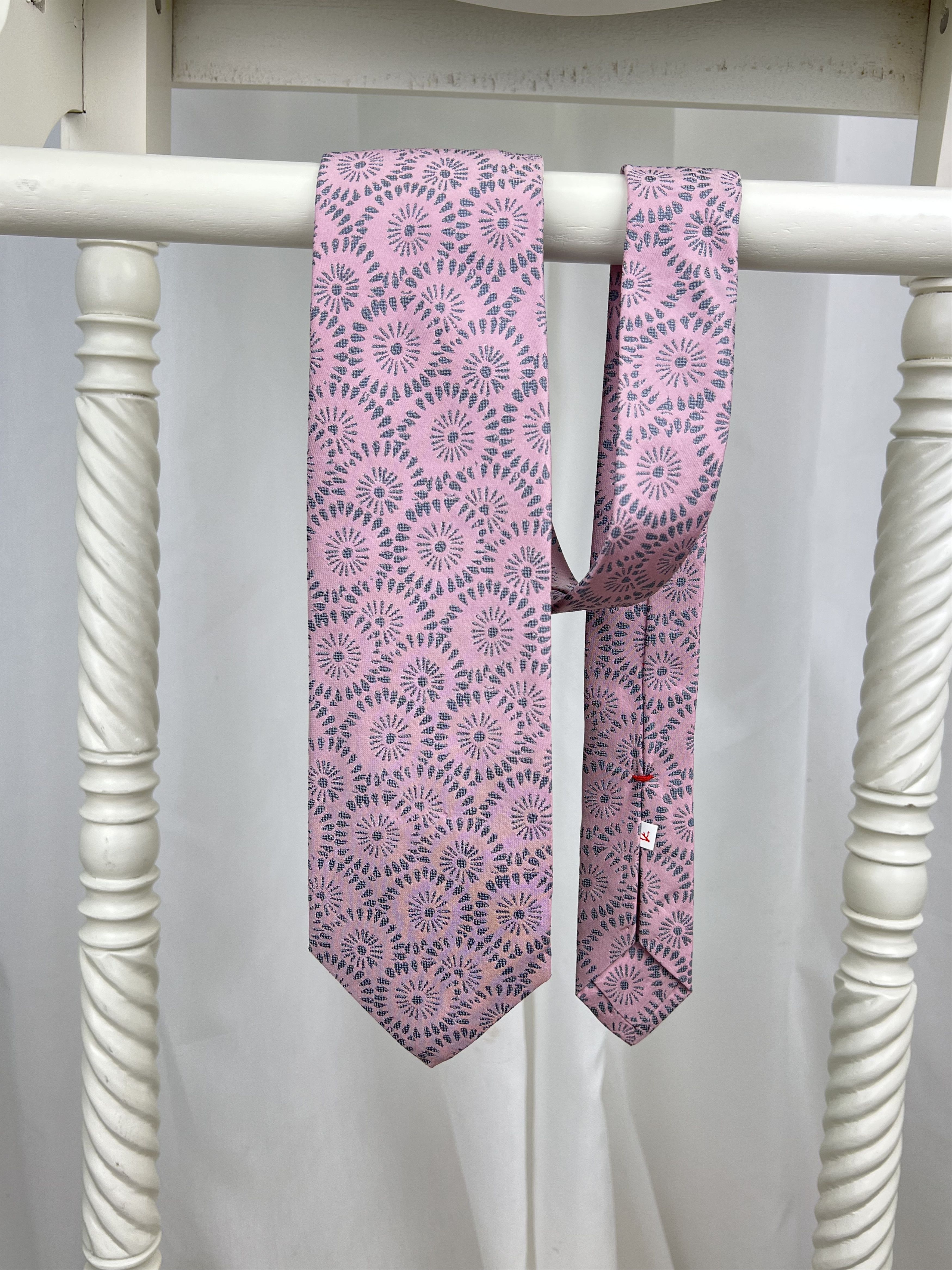 Napoli 7 Fold Geometrical Pattern Classic Silk Tie