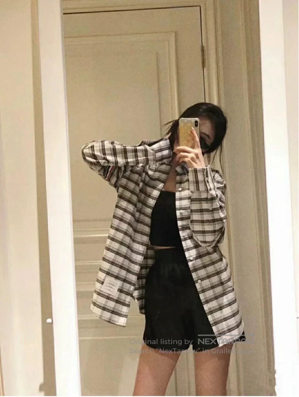 Thom Browne thom browne gray white plaid button. Size US M / EU 48-50 / 2 - 8 Thumbnail
