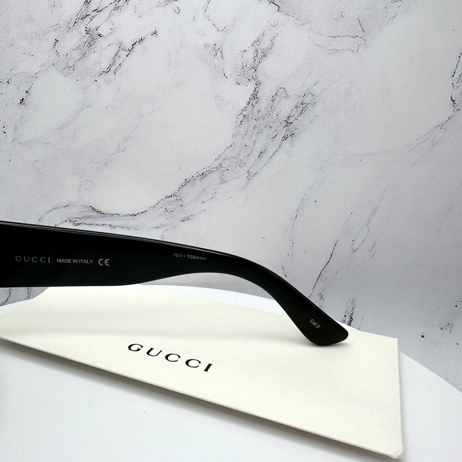 Gucci New Gucci Sunglasses New Black Gold GG Metal Logo Authentic Size ONE SIZE - 12 Thumbnail