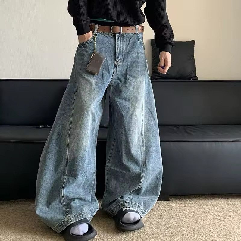 Japanese Brand Vintage design washed baggy banana wide leg jeans Size US 34 / EU 50 - 2 Thumbnail