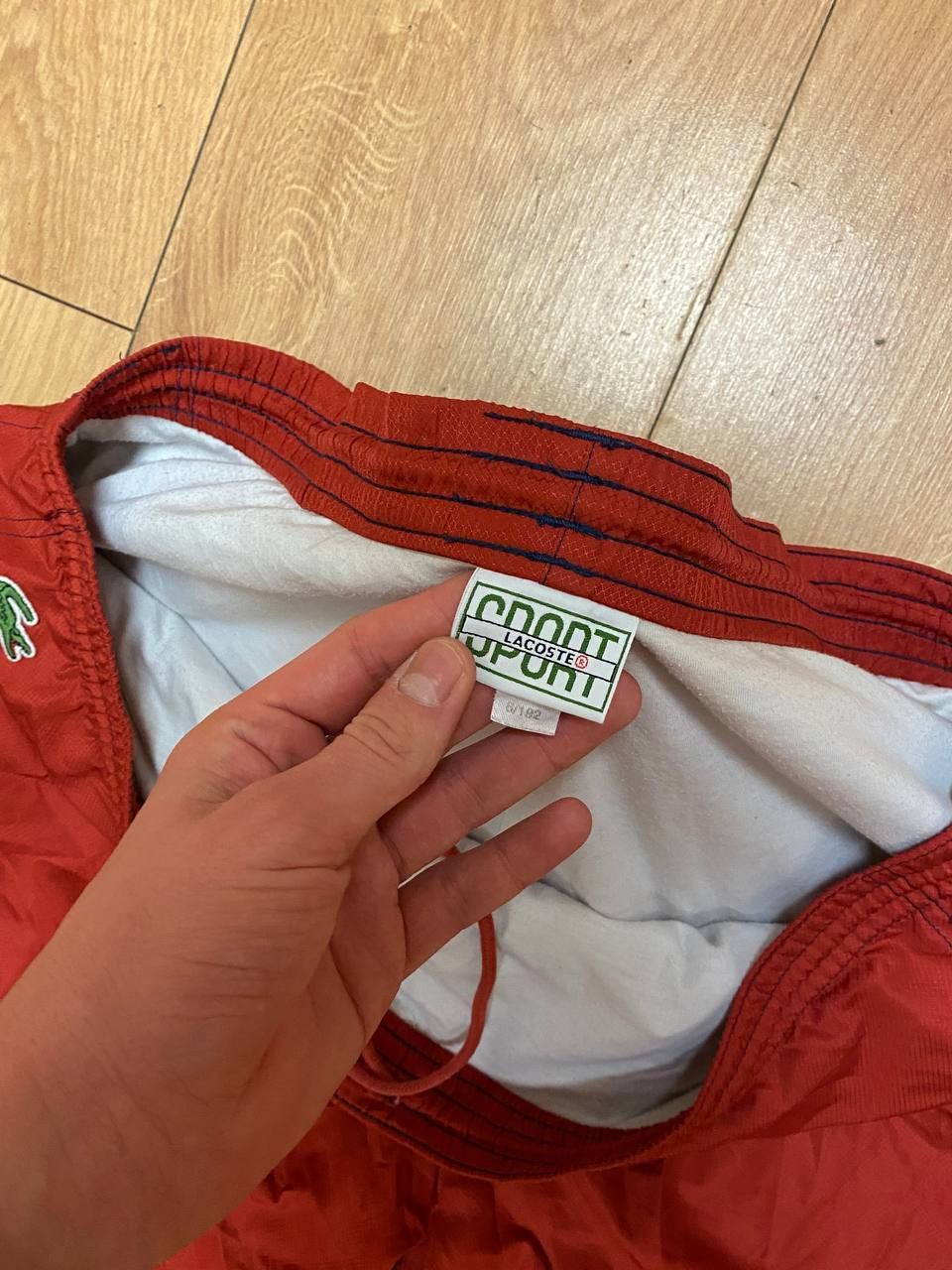Lacoste × Vintage Authentic Lacoste red nylon track pants Size US 40 / EU 56 - 4 Thumbnail