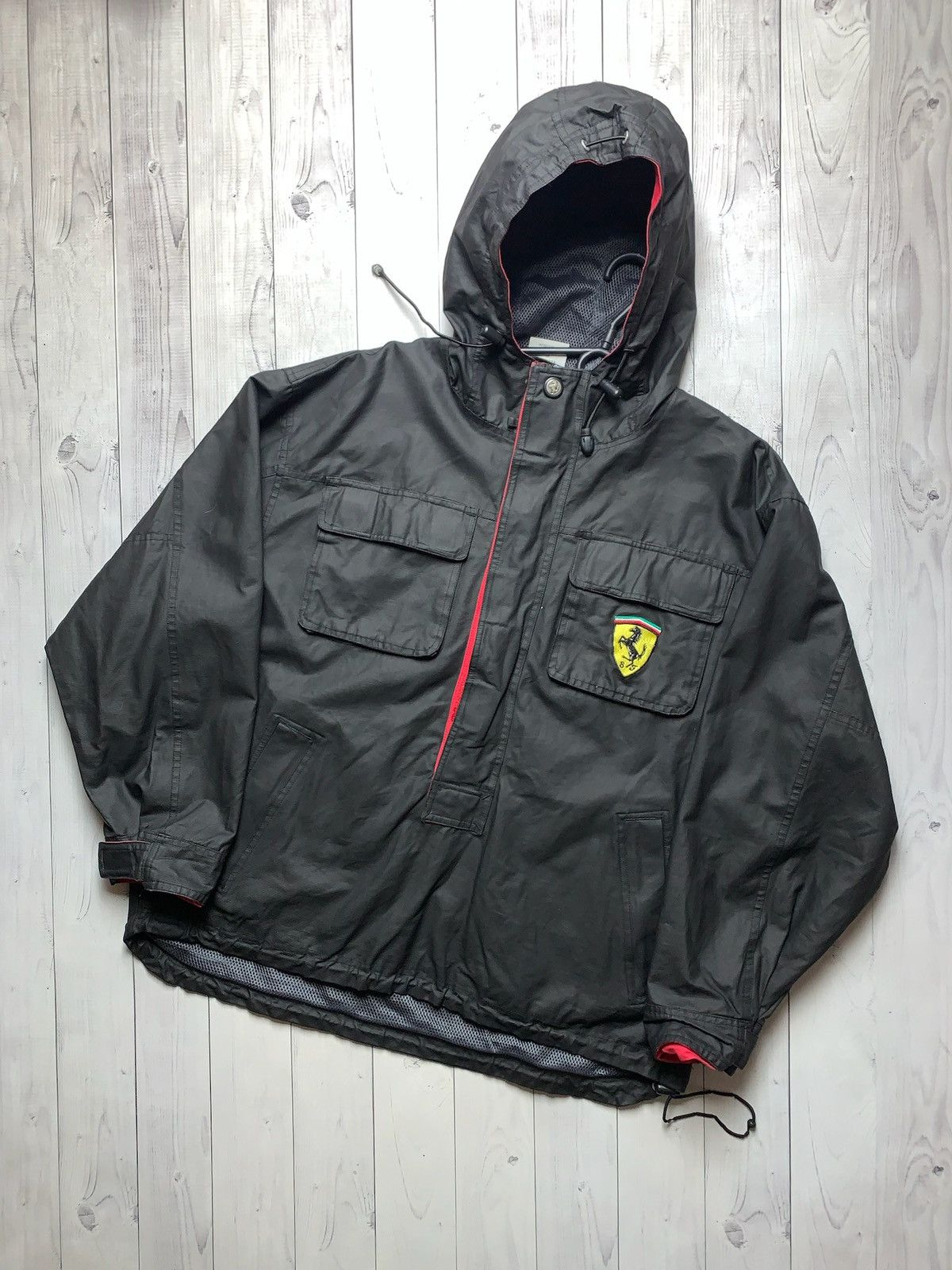 Vintage Vintage Ferrari racing jacket anorak black rare size L Size US L / EU 52-54 / 3 - 1 Thumbnail