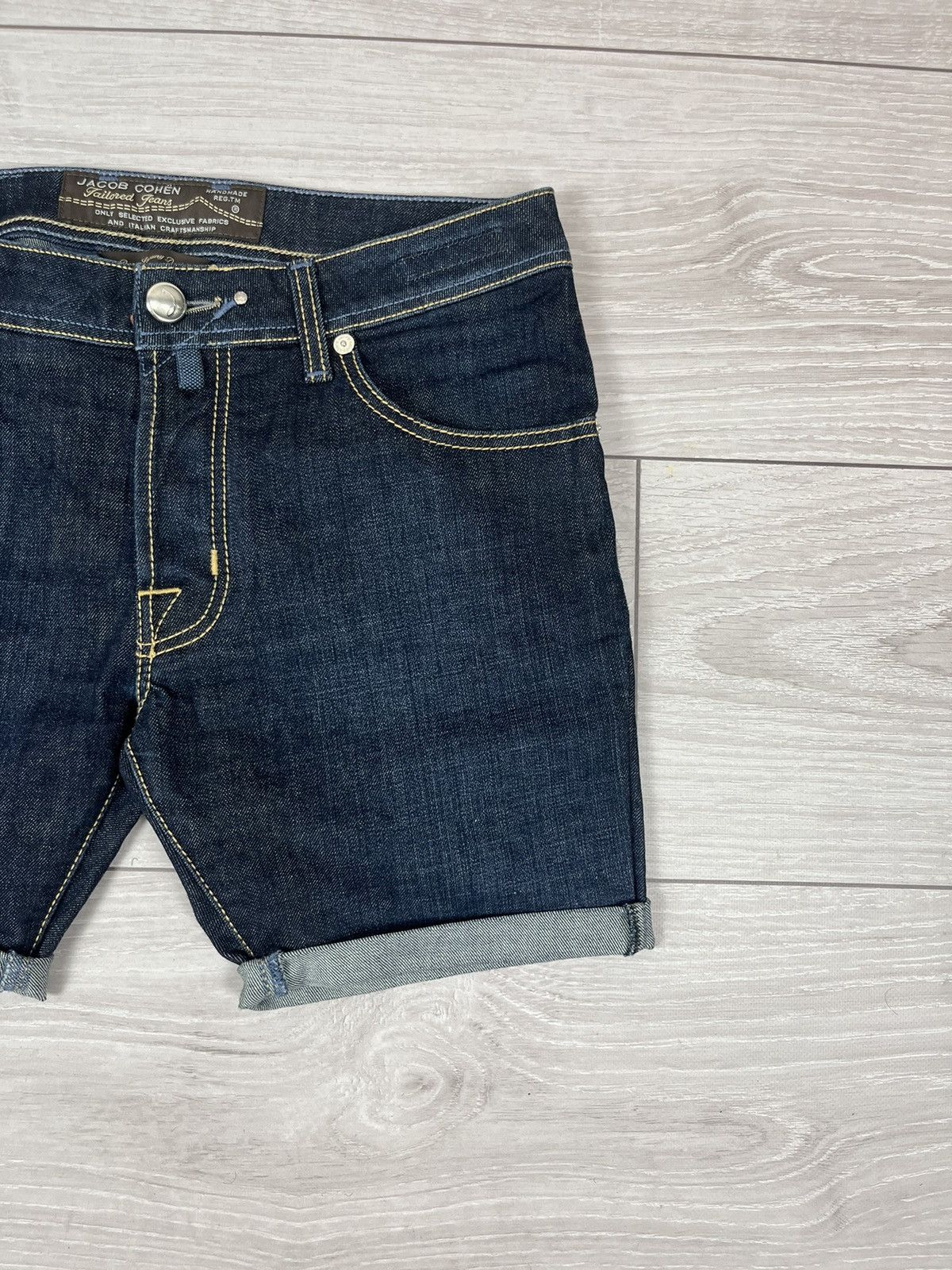 Jacob Cohen Jacob Cohen Luxury Handmade Blue Denim Shorts Size US 32 / EU 48 - 3 Thumbnail