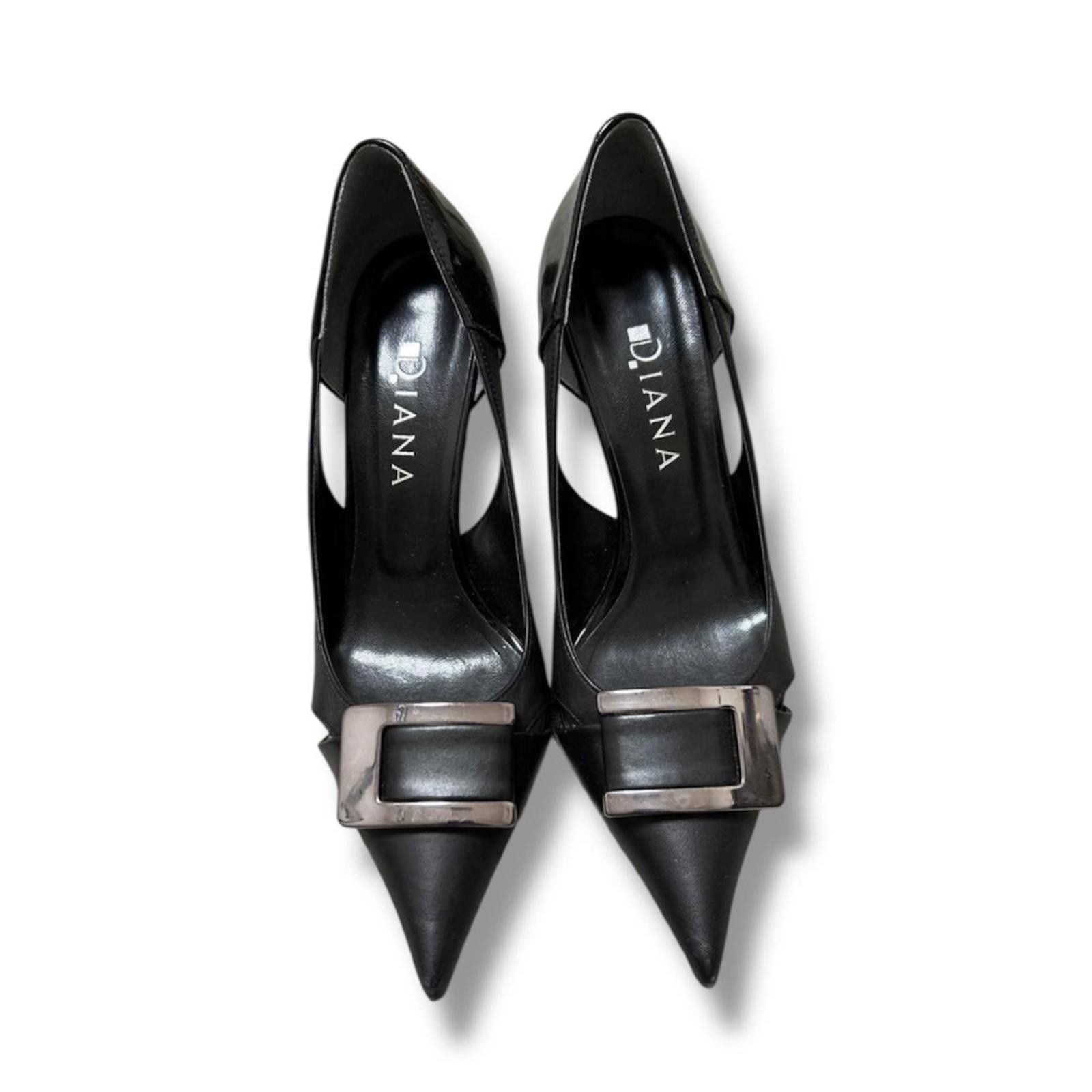 Other Grunge style whimsy goth pointed toe high heels Size US 7 / IT 37 - 2 Thumbnail
