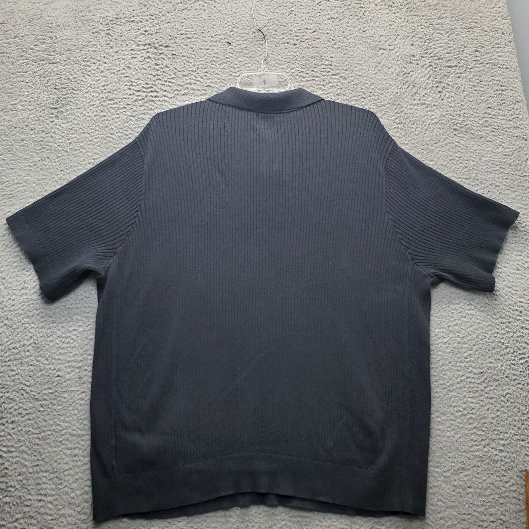 Lands' End Lands' End Mens 4XL Navy Polo Sweater Short Sleeve 1/4 Zip Knit Pullover Size US XXL / EU 58 / 5 - 2 Thumbnail