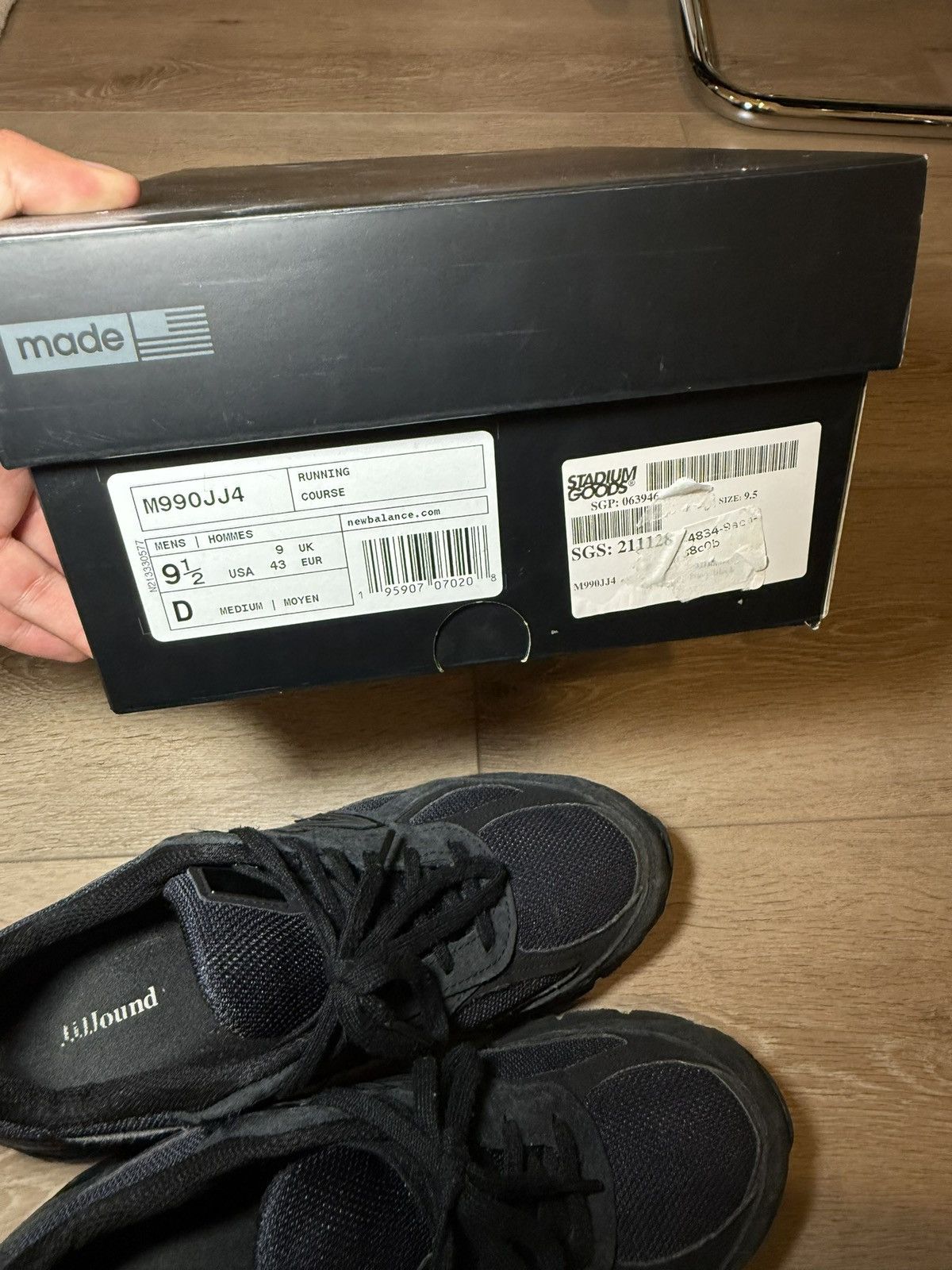 JJJJound × New Balance JJJJound x New Balance 990v4 Navy Size US 9.5 / EU 42-43 - 7 Thumbnail