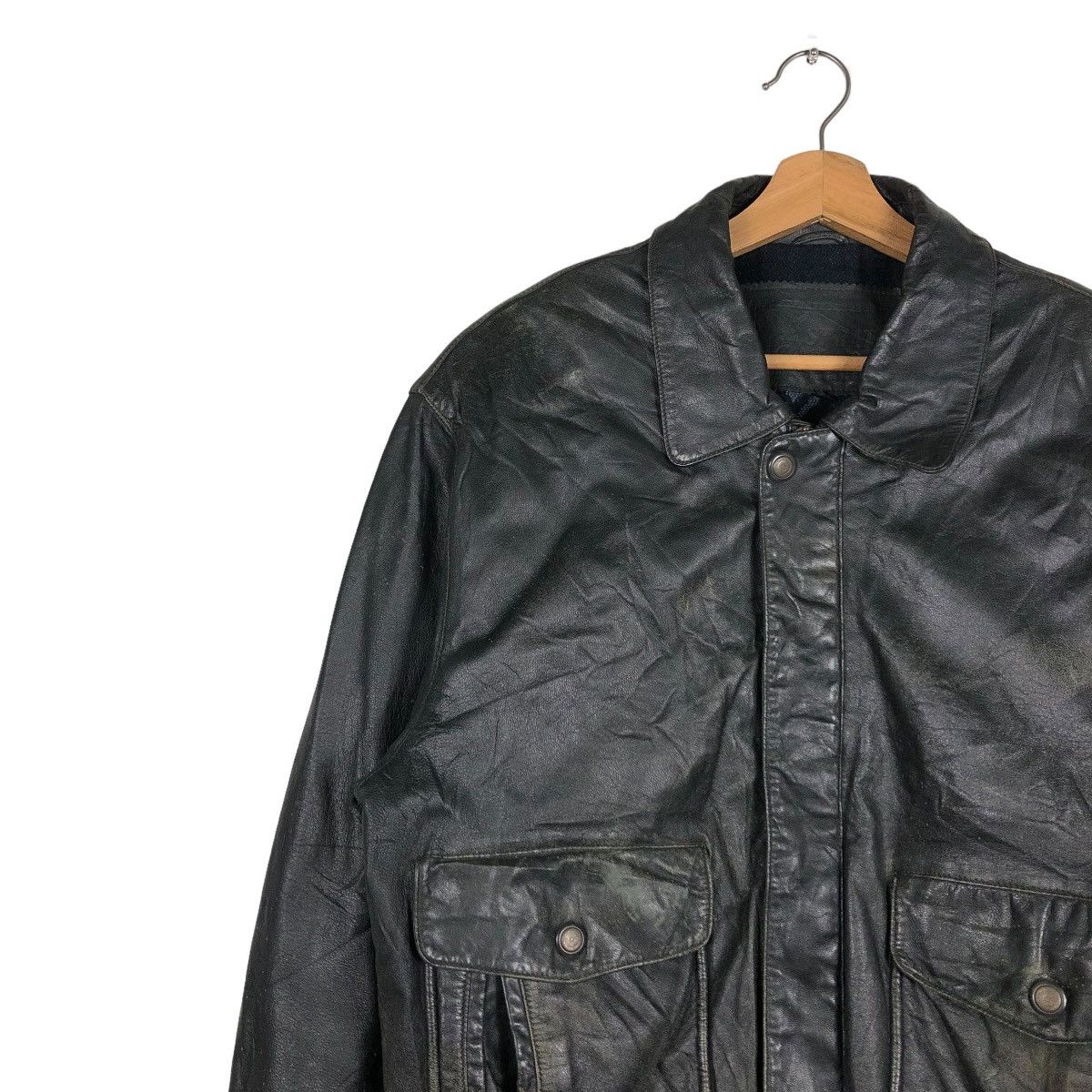 Japanese Brand 🔥VINTAGE LEATHER JACKET BIKER JAPAN BLANKET ISSEY MIYAKE Size US L / EU 52-54 / 3 - 9 Thumbnail