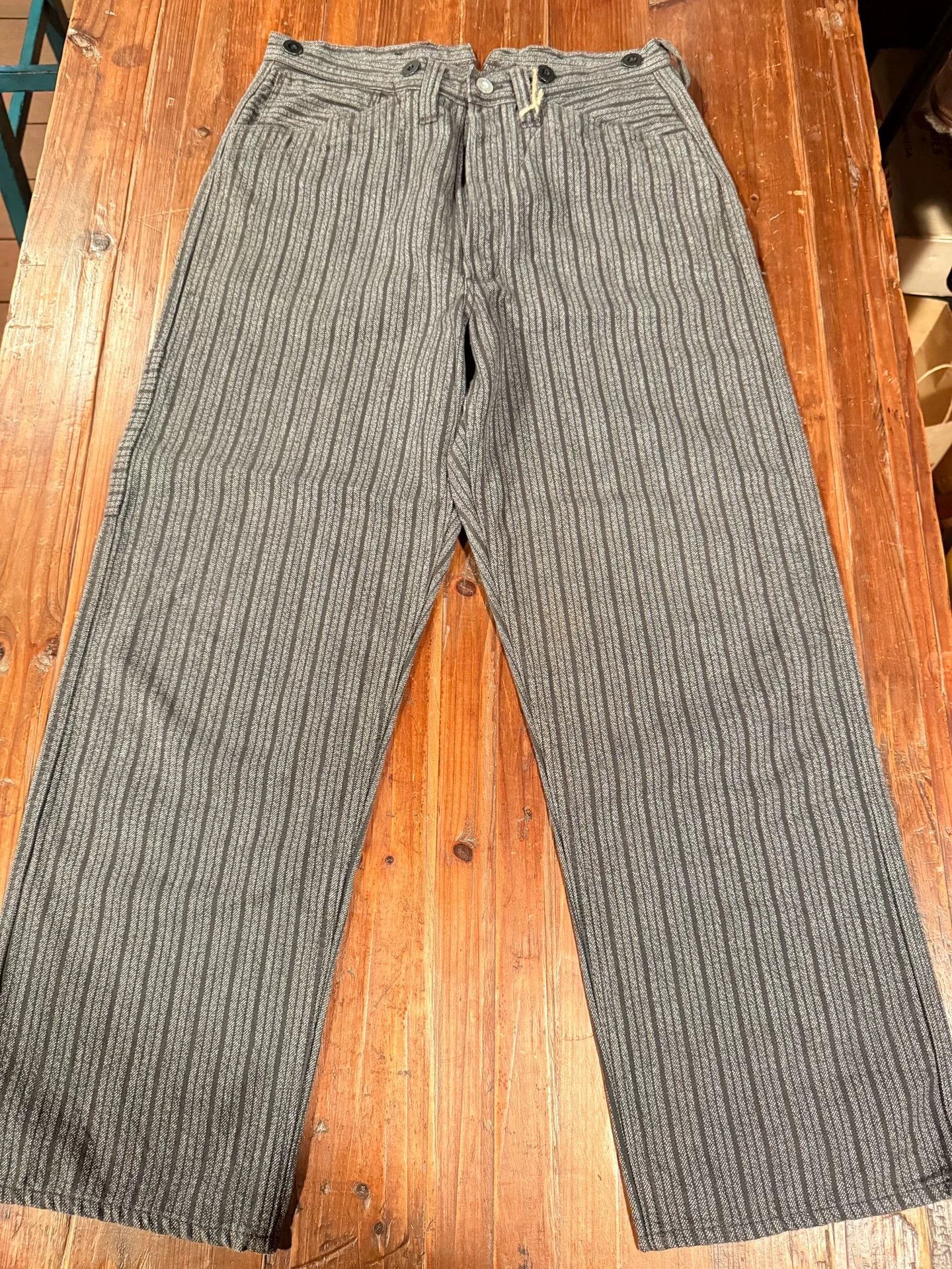 Freewheelers Freewheelers Gray Striped Work Pants 30 Size US 30 / EU 46 - 1 Thumbnail