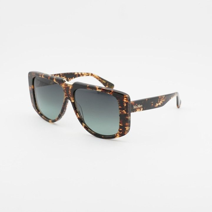 Max Mara Max Mara SPARK1 MM0075 52P Sunglasses Havana Shield Frame Size ONE SIZE - 1 Thumbnail
