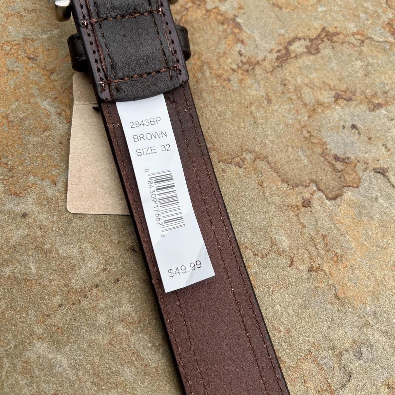 Redhead NWT Two Tone Dark Brown Soft Elk Leather Belt Size ONE SIZE - 7 Thumbnail