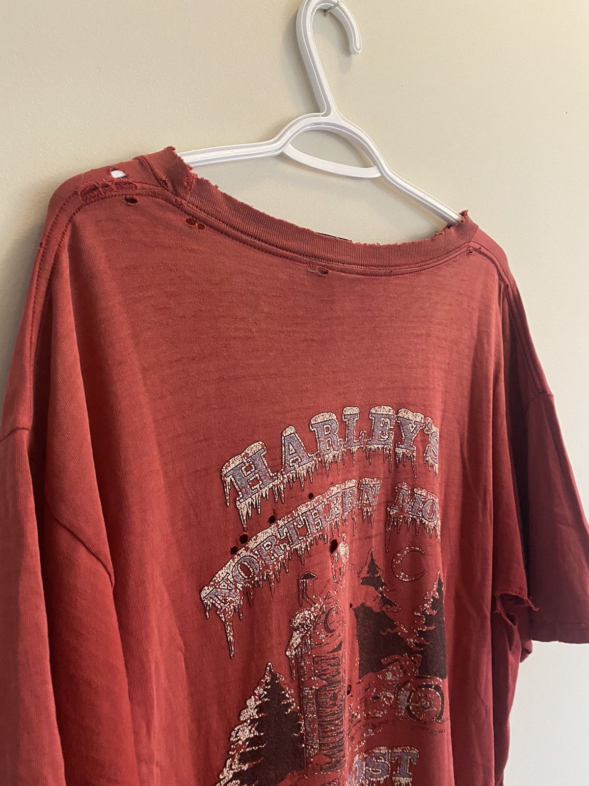 Harley Davidson × Japanese Brand × Vintage Vintage Harley Davidson Northern Outpost Thrashed Big Eagle Size US XL / EU 56 / 4 - 4 Thumbnail