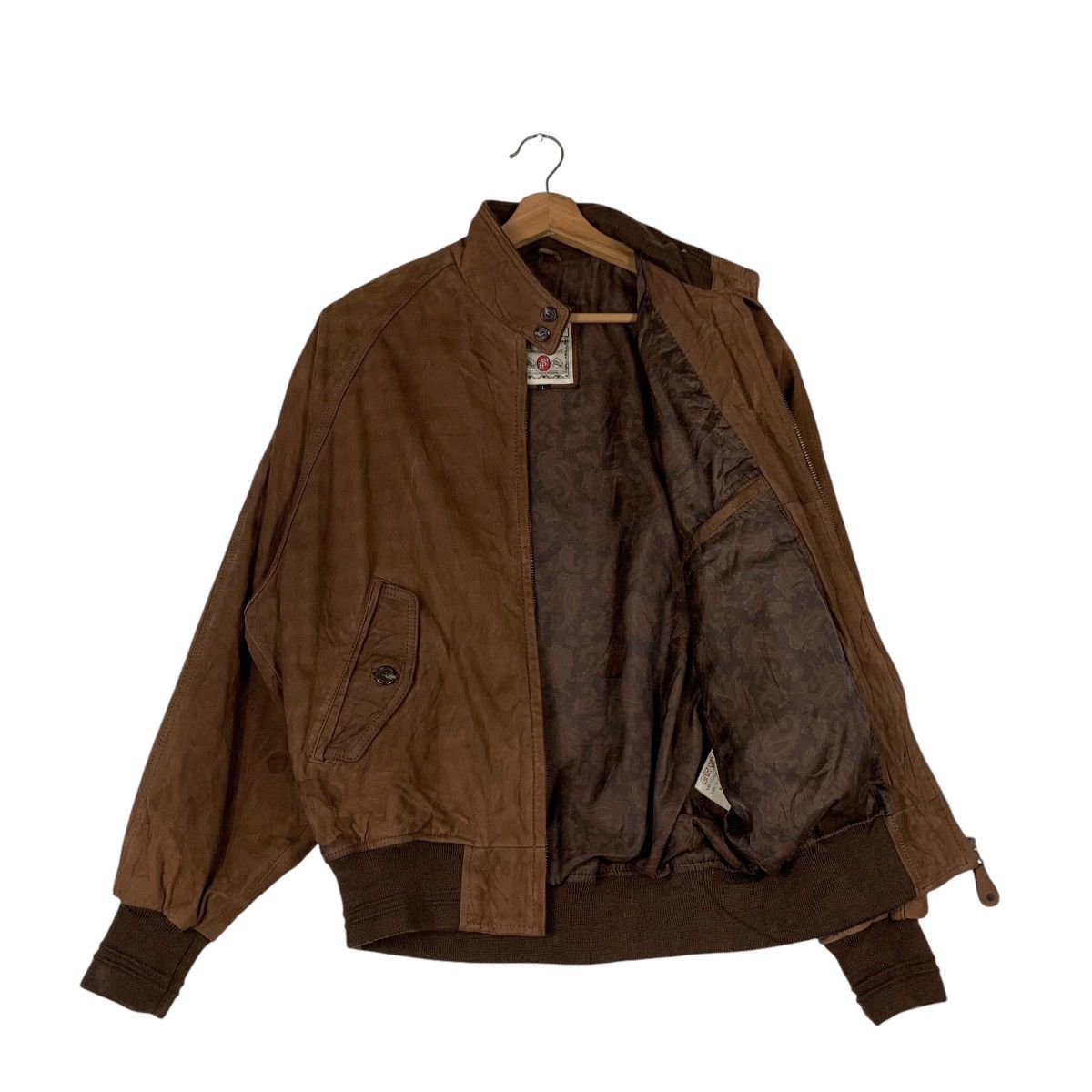 Japanese Brand SEAHOP Cowhide Suede Leather Casual Bomber Jacket #1286-C58 Size US L / EU 52-54 / 3 - 9 Thumbnail