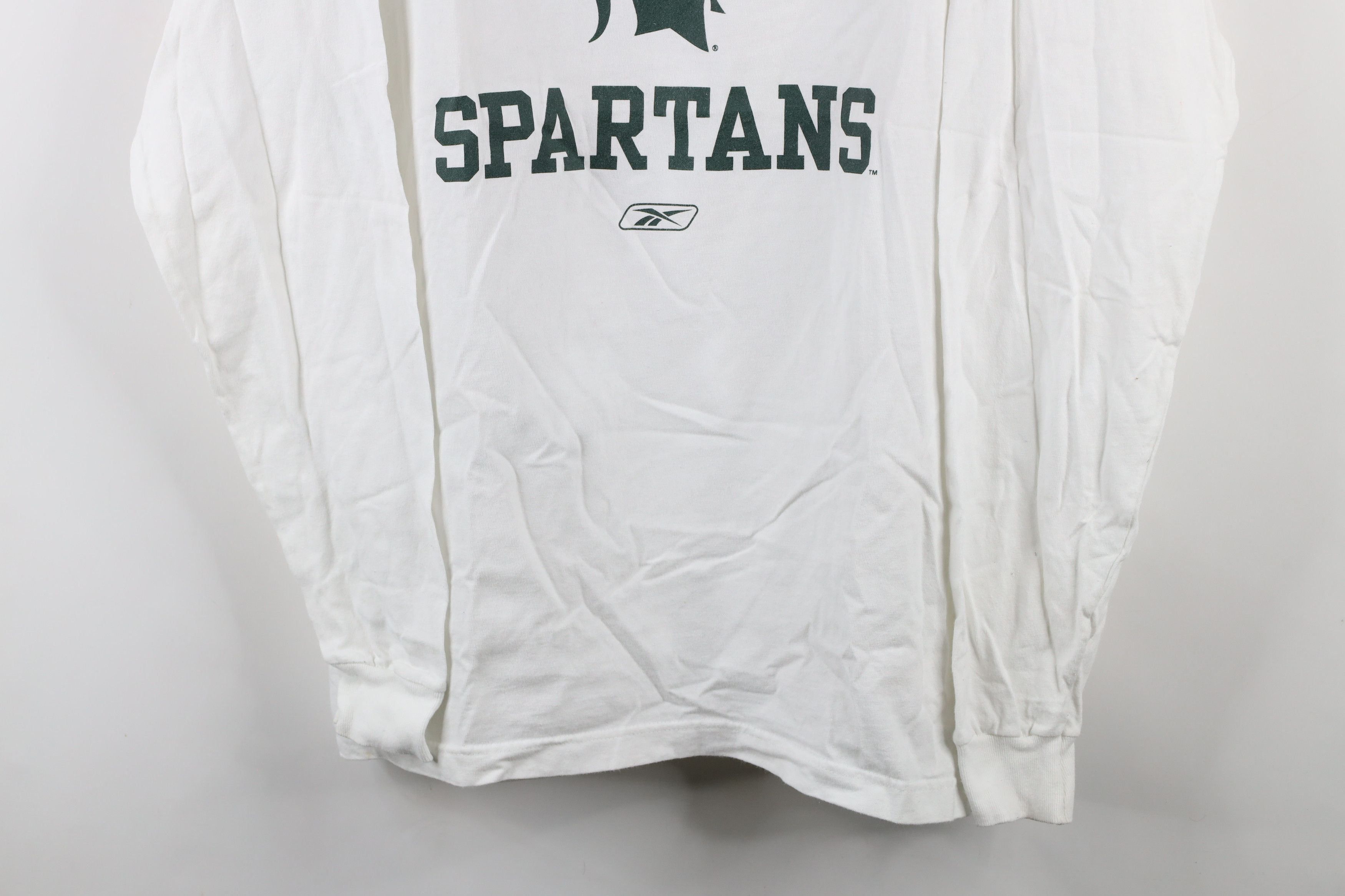 Reebok × Vintage Vintage Reebok Michigan State University Long Sleeve T-Shirt Size US L / EU 52-54 / 3 - 3 Thumbnail