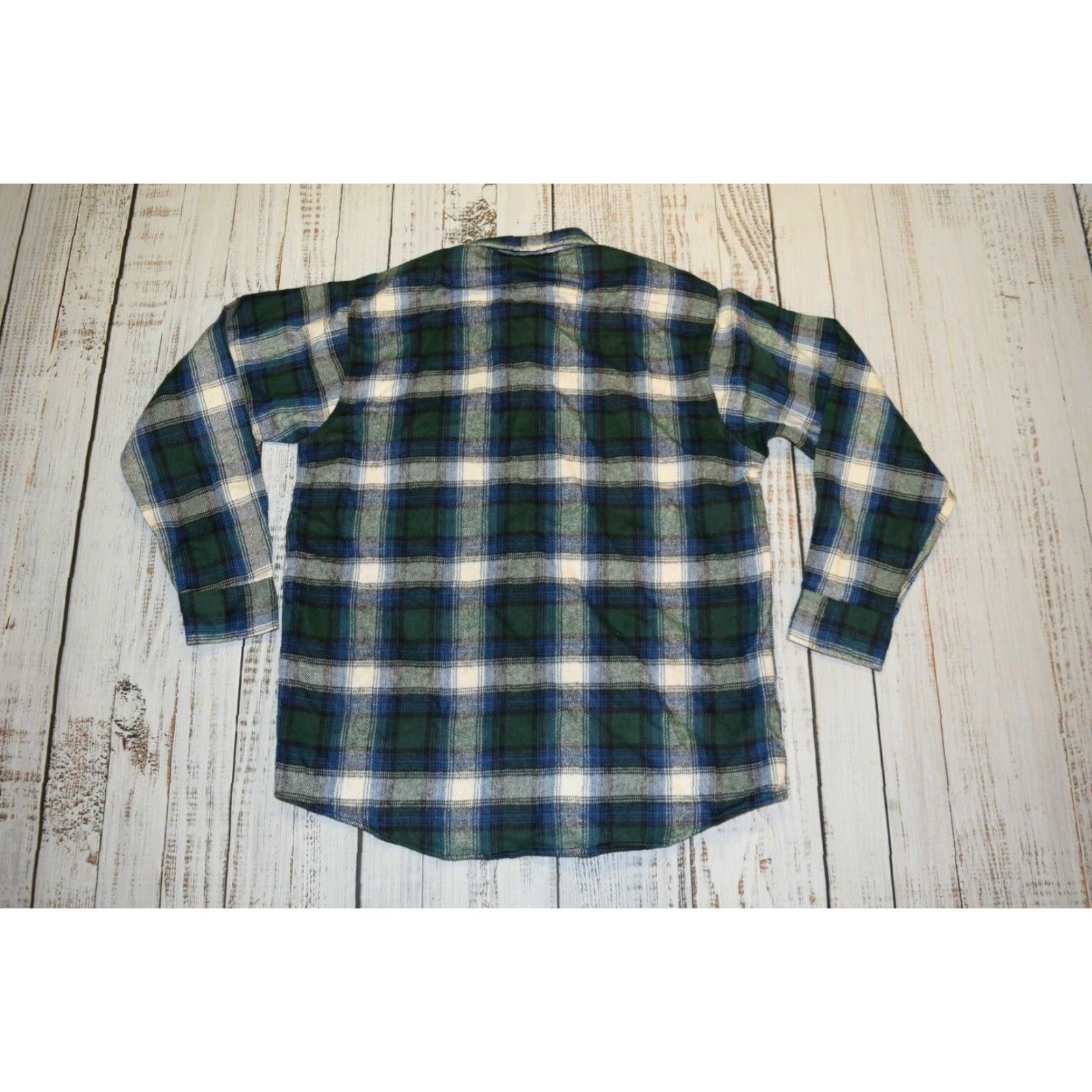 Vintage VINTAGE Field & Stream Men's Plaid Flannel Shirt Large Casual 80s 90s Cotton Blue Green Size US L / EU 52-54 / 3 - 8 Thumbnail
