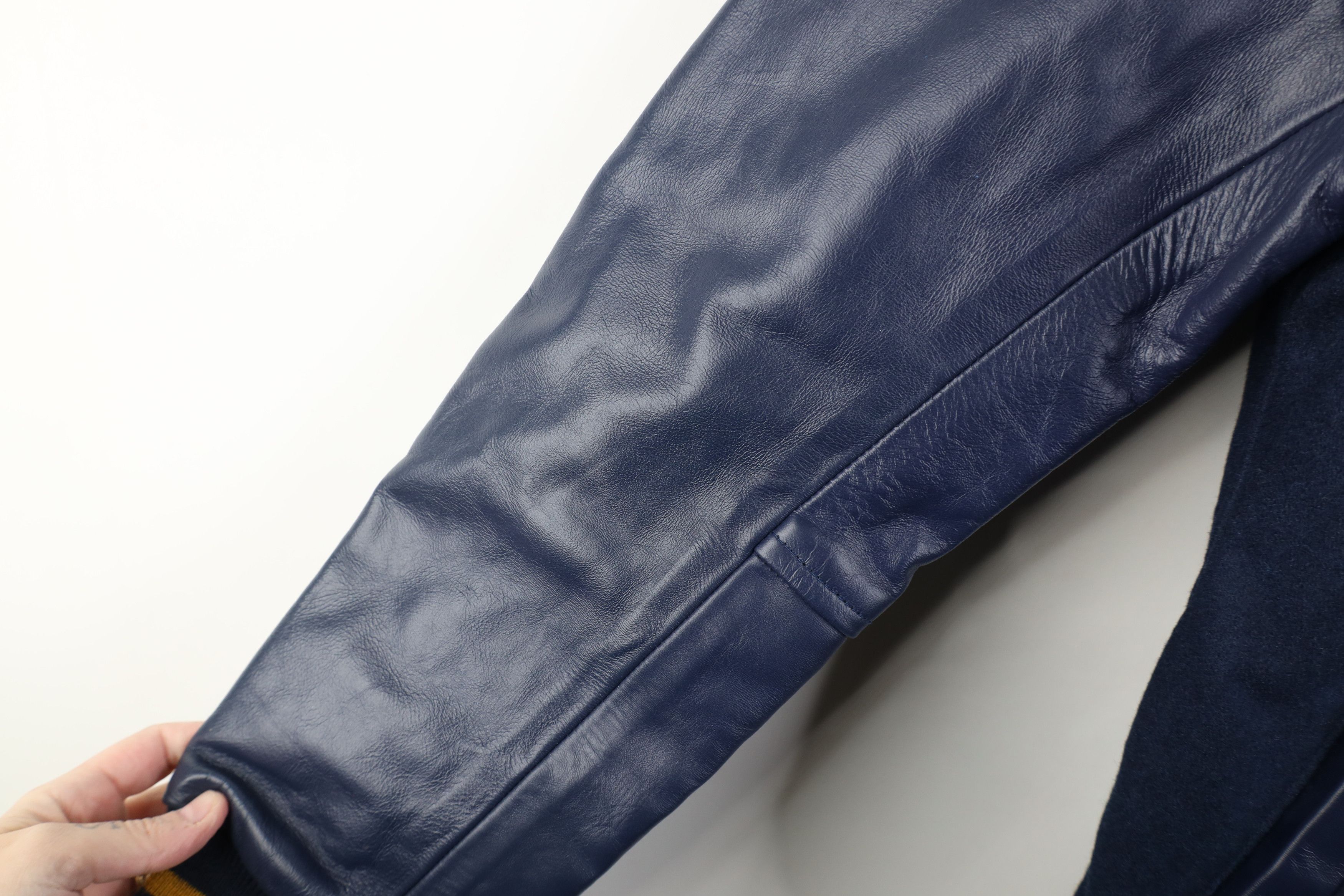 Vintage Vintage 90s Streetwear Wool Leather Varsity Letterman Jacket Size XL / US 12-14 / IT 48-50 - 7 Thumbnail