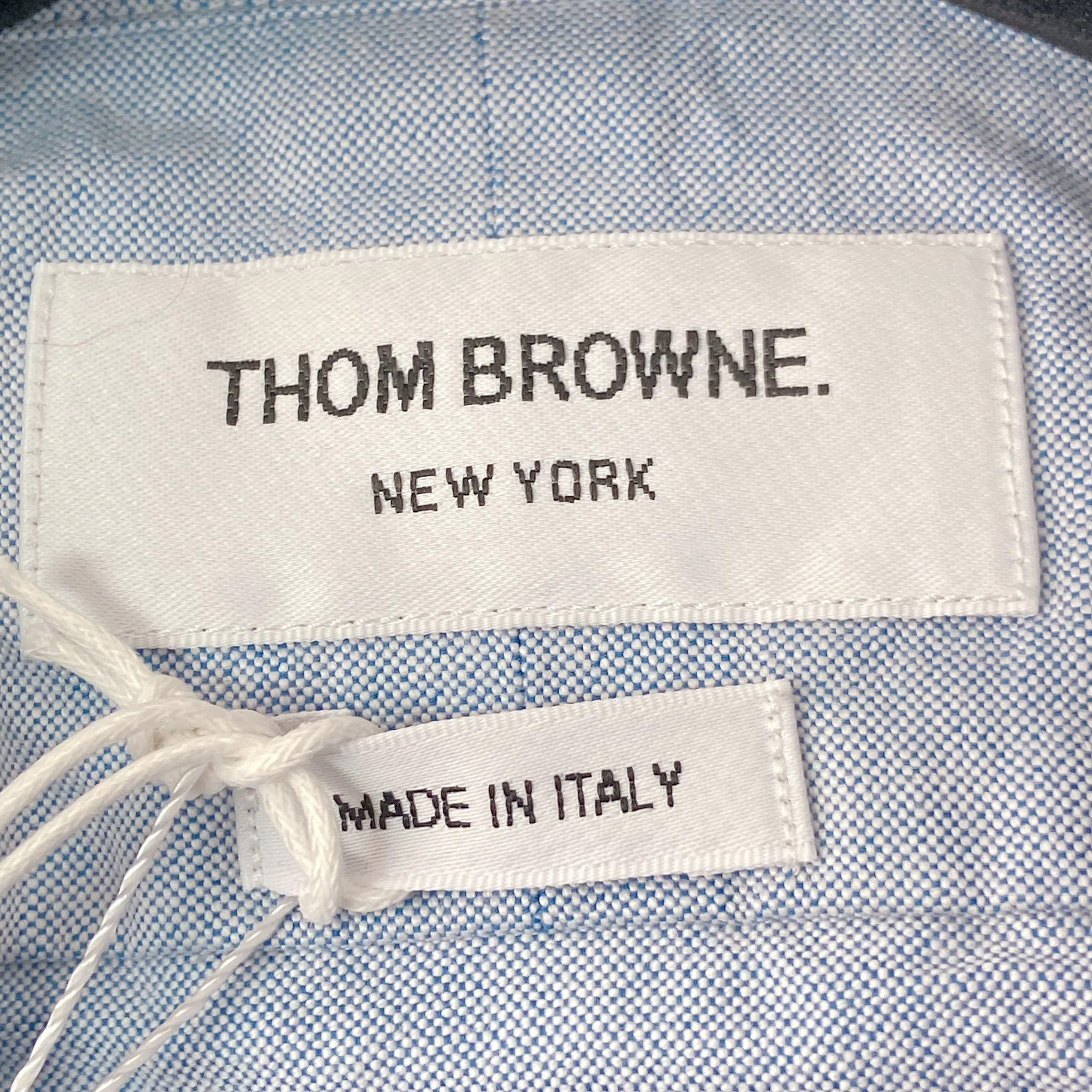 Thom Browne THOM BROWNE blue long-sleeve shirt 3 Size US L / EU 52-54 / 3 - 7 Thumbnail