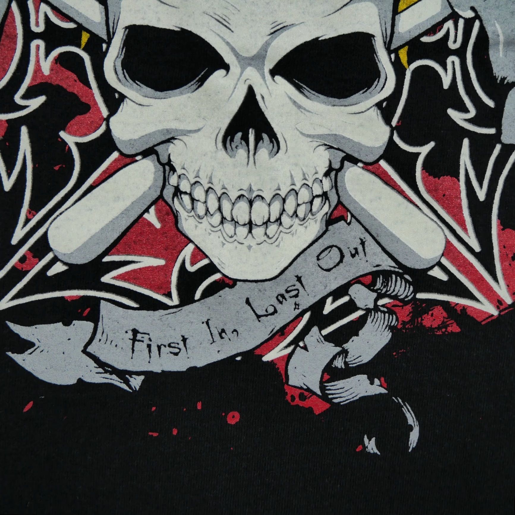Vintage VINTAGE Fire Department T Shirt Adult Medium Black 90s KC FD Skull Kansas City Alore Mens Shirts Size US M / EU 48-50 / 2 - 7 Thumbnail