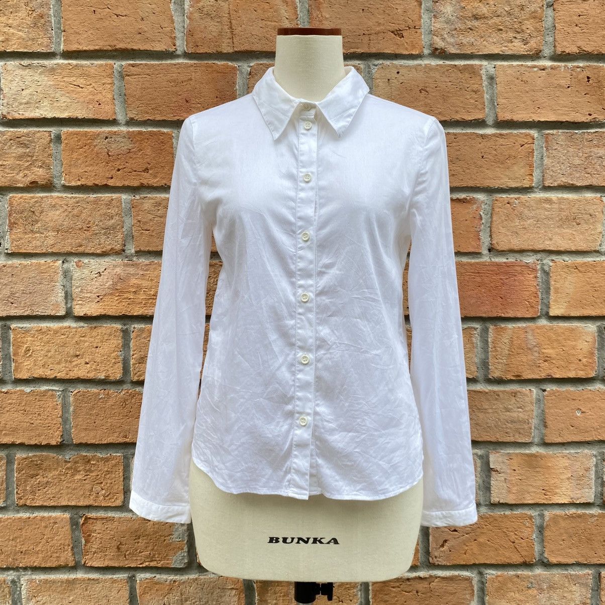Emporio Armani Emporio Armani Long Sleeve Collared Blouse with Back Bow Tie Size S / US 4 / IT 40 - 16 Thumbnail