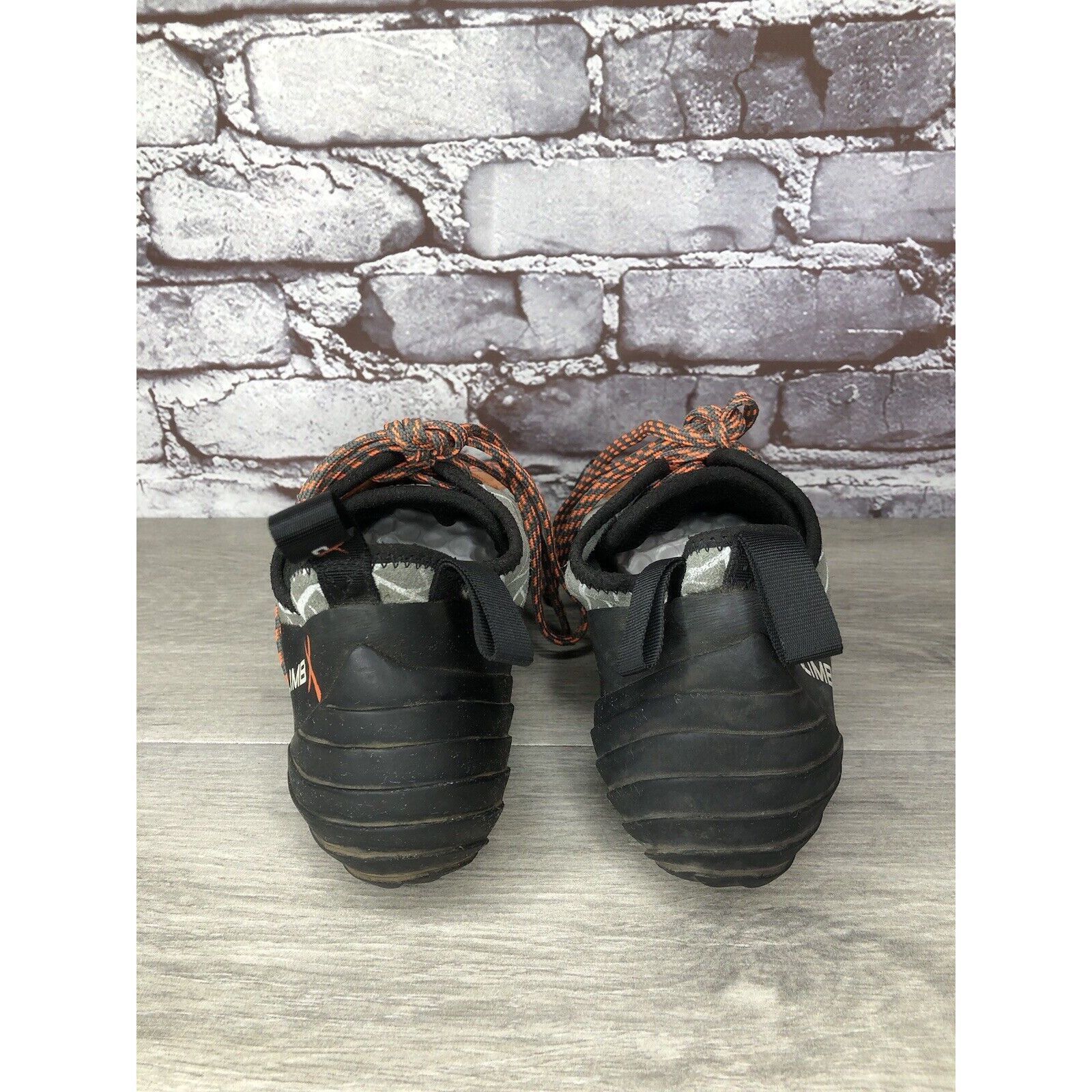 Other Climb X Grey Synthetic Orange Lace Black Climbing Shoes Men Size US 11 / EU 44 - 5 Thumbnail