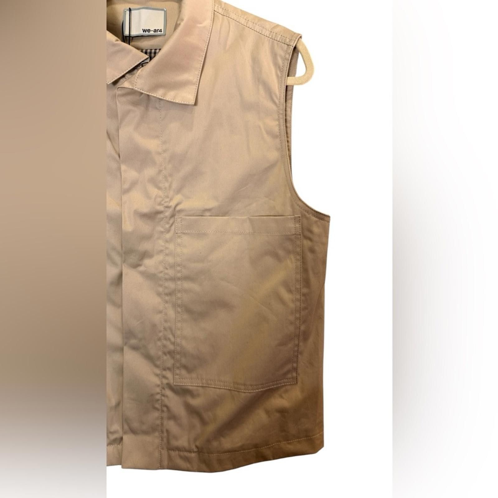 Other We-Ar4 Safari Style Vest in Limonta Fabric Tan Sz S Size S / US 4 / IT 40 - 3 Thumbnail