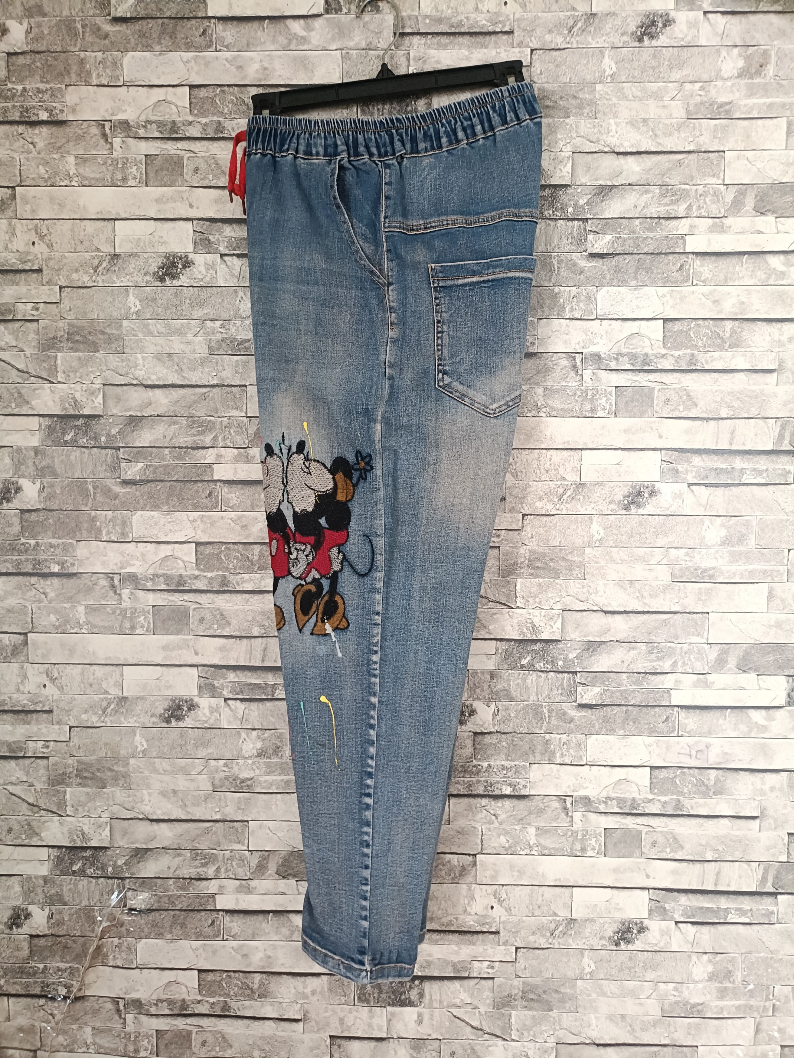 Disney Disney Mickey mouse embroidery baggy jogger jeans Size US 35 - 8 Thumbnail