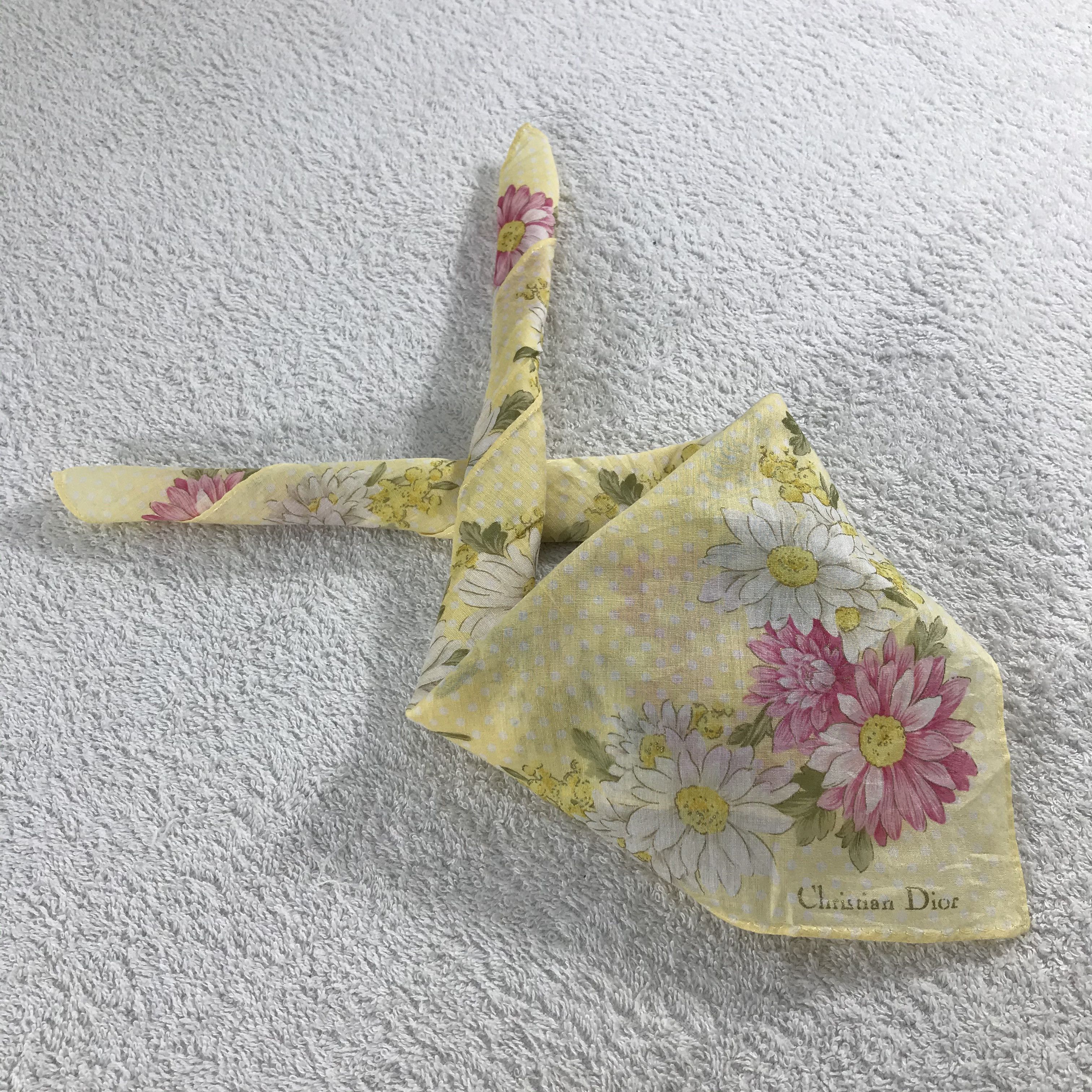 Christian Dior Monsieur × Vintage Christian Dior Bandana / Handkerchief / Neckerchief - S343 Size ONE SIZE - 4 Thumbnail