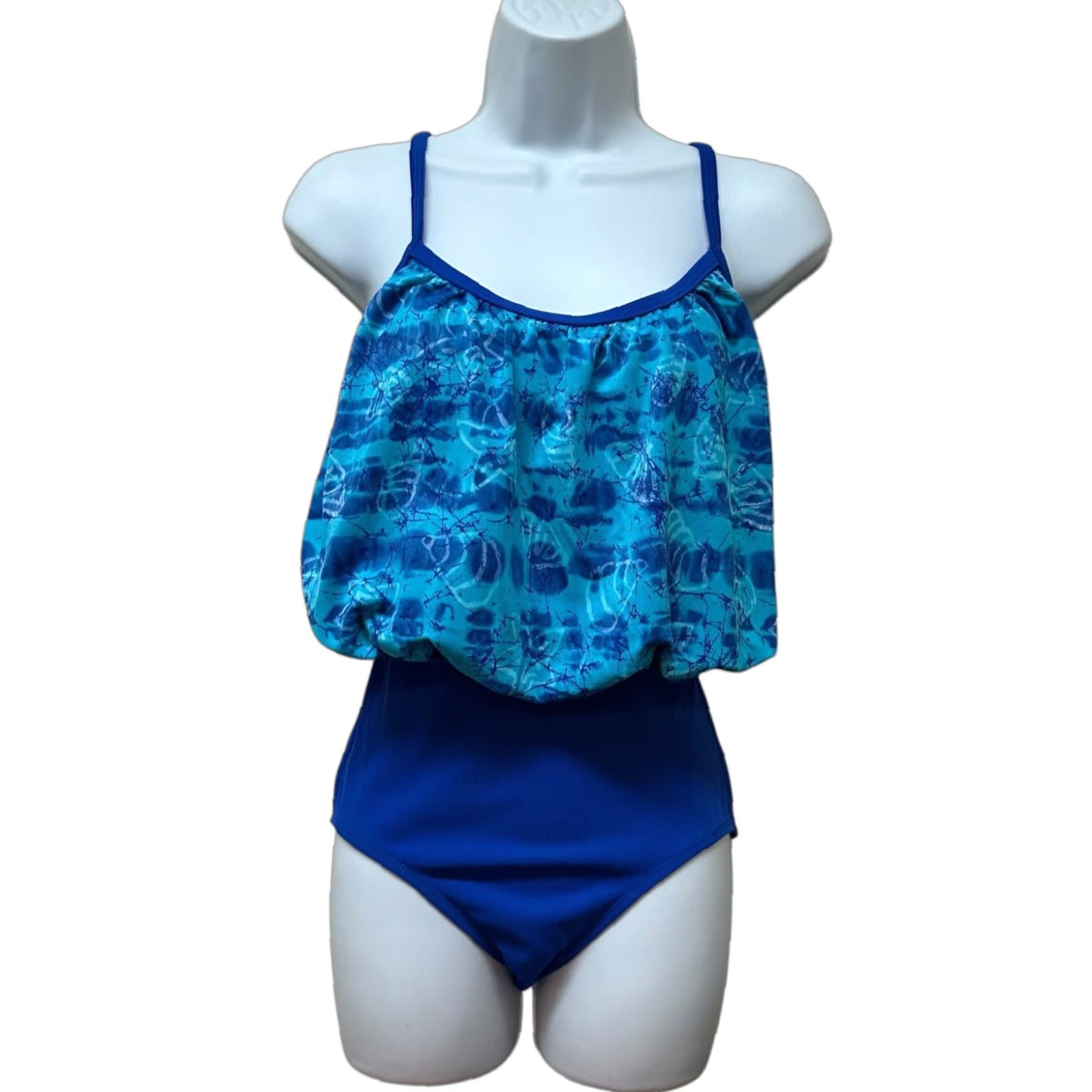Vintage VINTAGE Sirena Swimsuit Retro Blue Bubble Top One Piece Size 8 Size M / US 6-8 / IT 42-44 - 1 Thumbnail