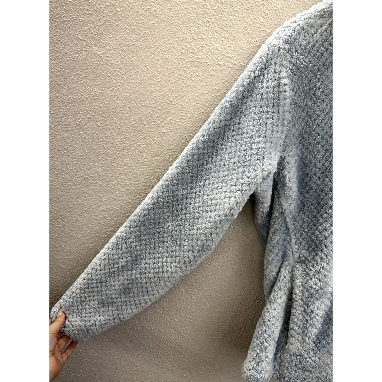 Vintage Columbia Sweatshirt XL Blue Quarter Zip Fuzzy Sherpa Fleece Womens Pullover High Neck Long Sleeve Casual Outdoor City Indoor Size XL / US 12-14 / IT 48-50 - 4 Thumbnail