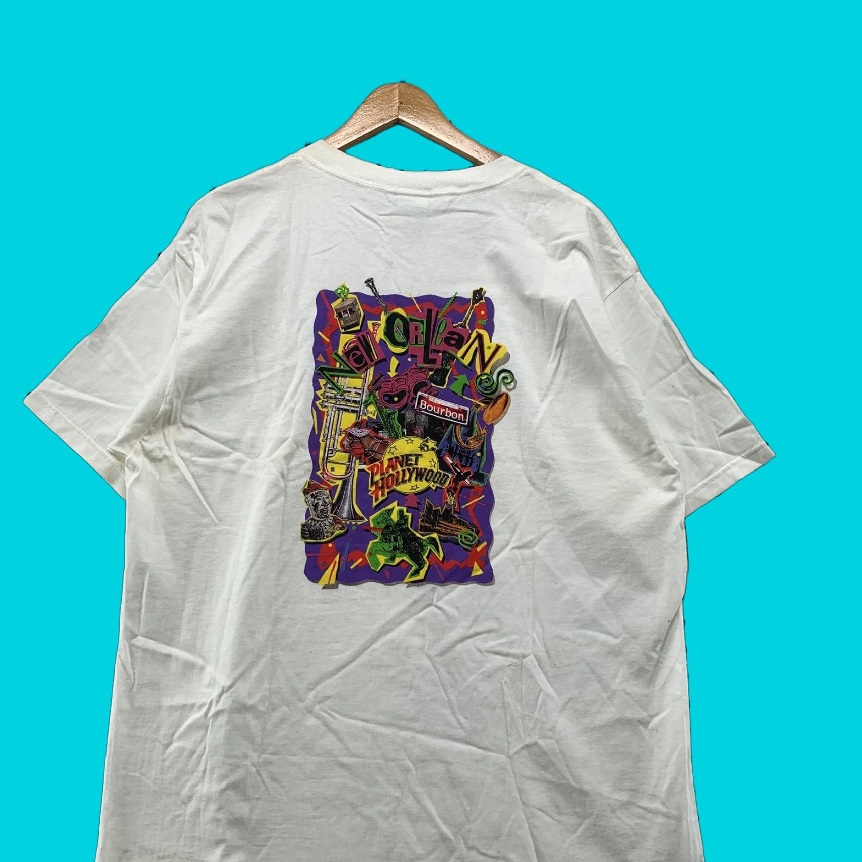 Planet Hollywood VINTAGE Planet Hollywood Las Vegas Shirt Mens L White Short Sleeve NEW Orlean Size US L / EU 52-54 / 3 - 1 Thumbnail