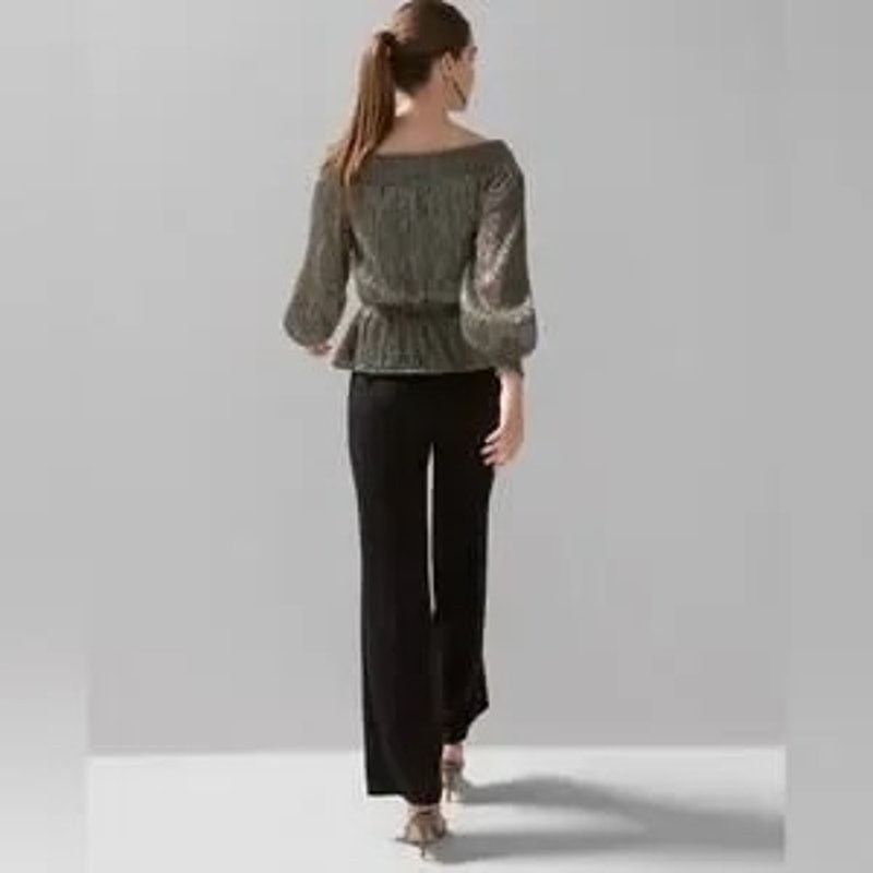 White House Black Market White House Black Market WHBM Puff Sleeve Off the Shoulder Size M / US 6-8 / IT 42-44 - 4 Thumbnail