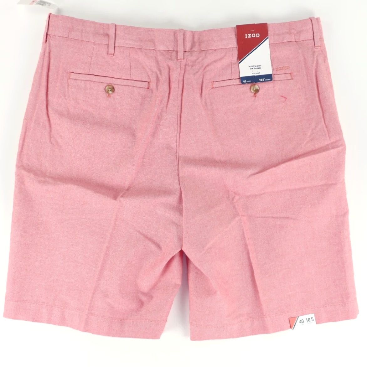 Izod Izod Newport Oxford Cotton Khaki Chino Shorts Pink Men's 40 Size US 40 / EU 56 - 4 Thumbnail