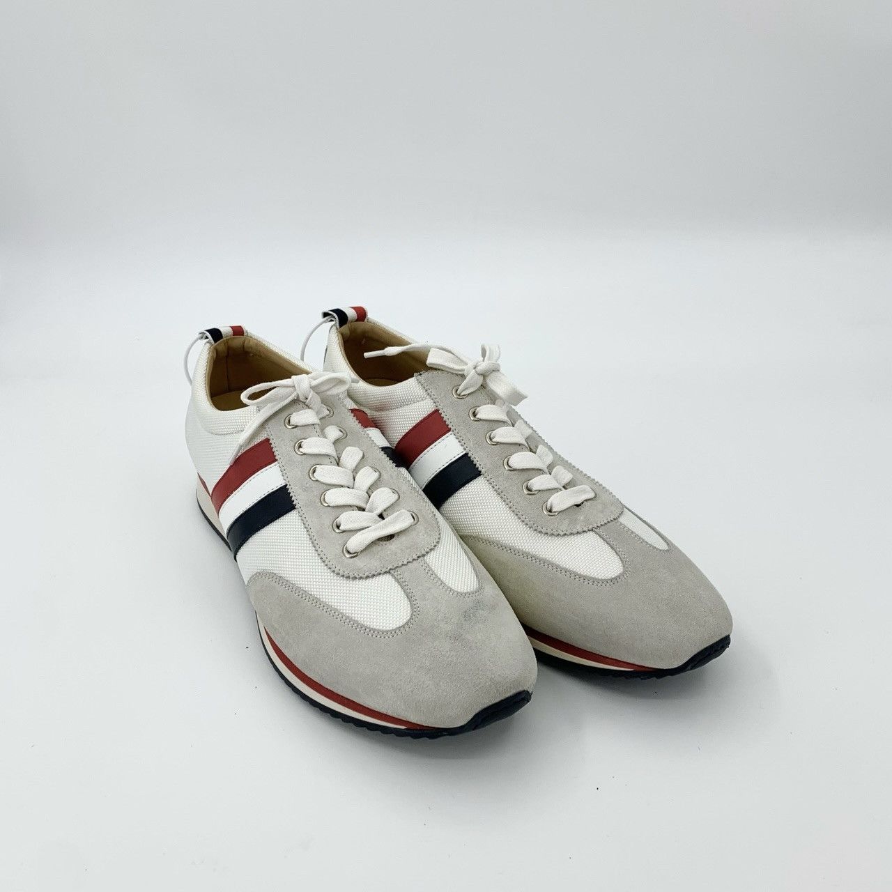 Thom Browne Thom Browne Mesh Suede Lace-Up White Low-Top Sneakers Size US 12 / EU 45 - 2 Thumbnail