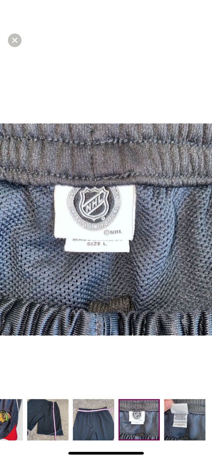 NHL NHL‎ Chicago Blackhawks hockey men’s large athletic short Size US 36 / EU 52 - 2 Thumbnail