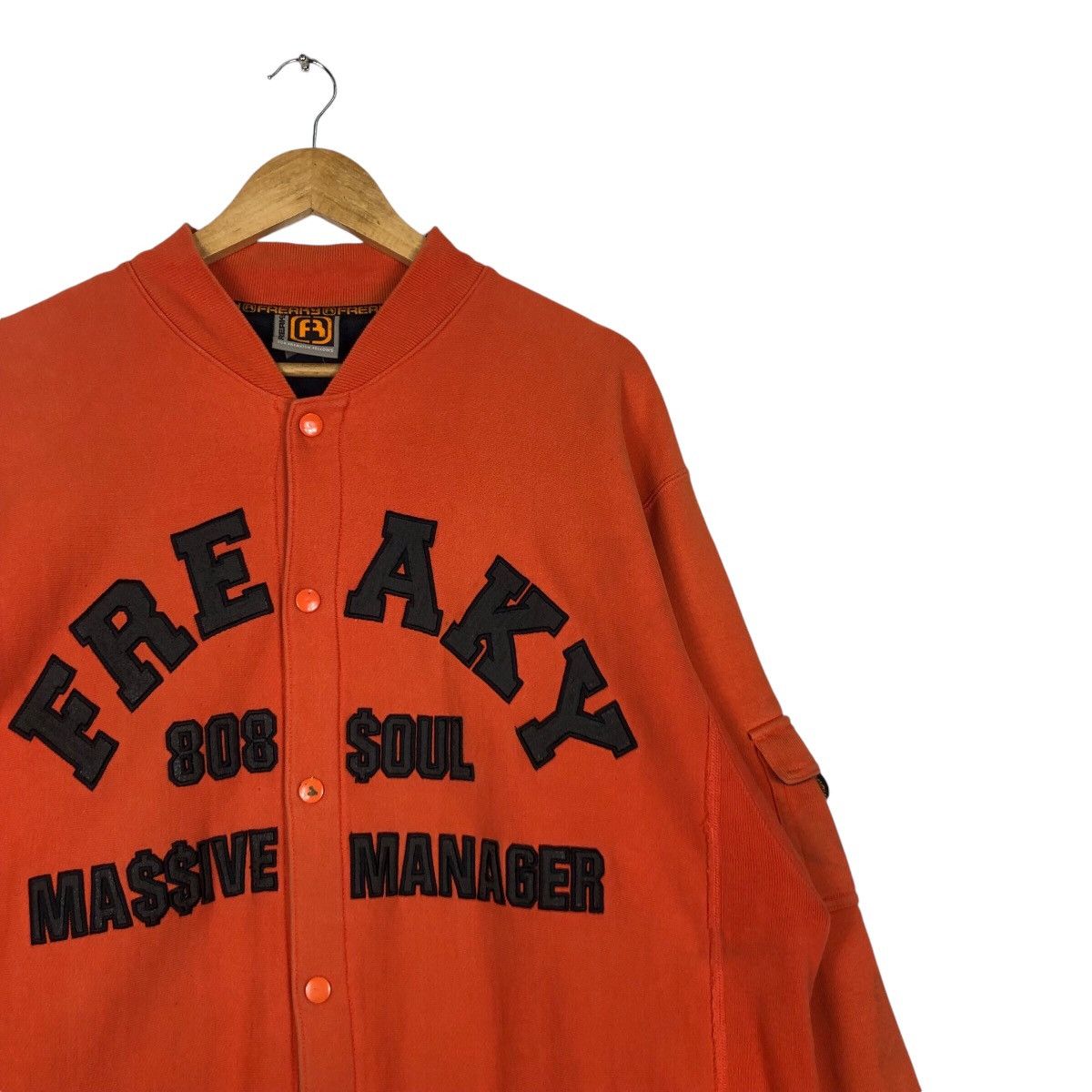 Japanese Brand Rare Freaky Massive Manager Varsity Jacket Large Orange Size US L / EU 52-54 / 3 - 5 Thumbnail