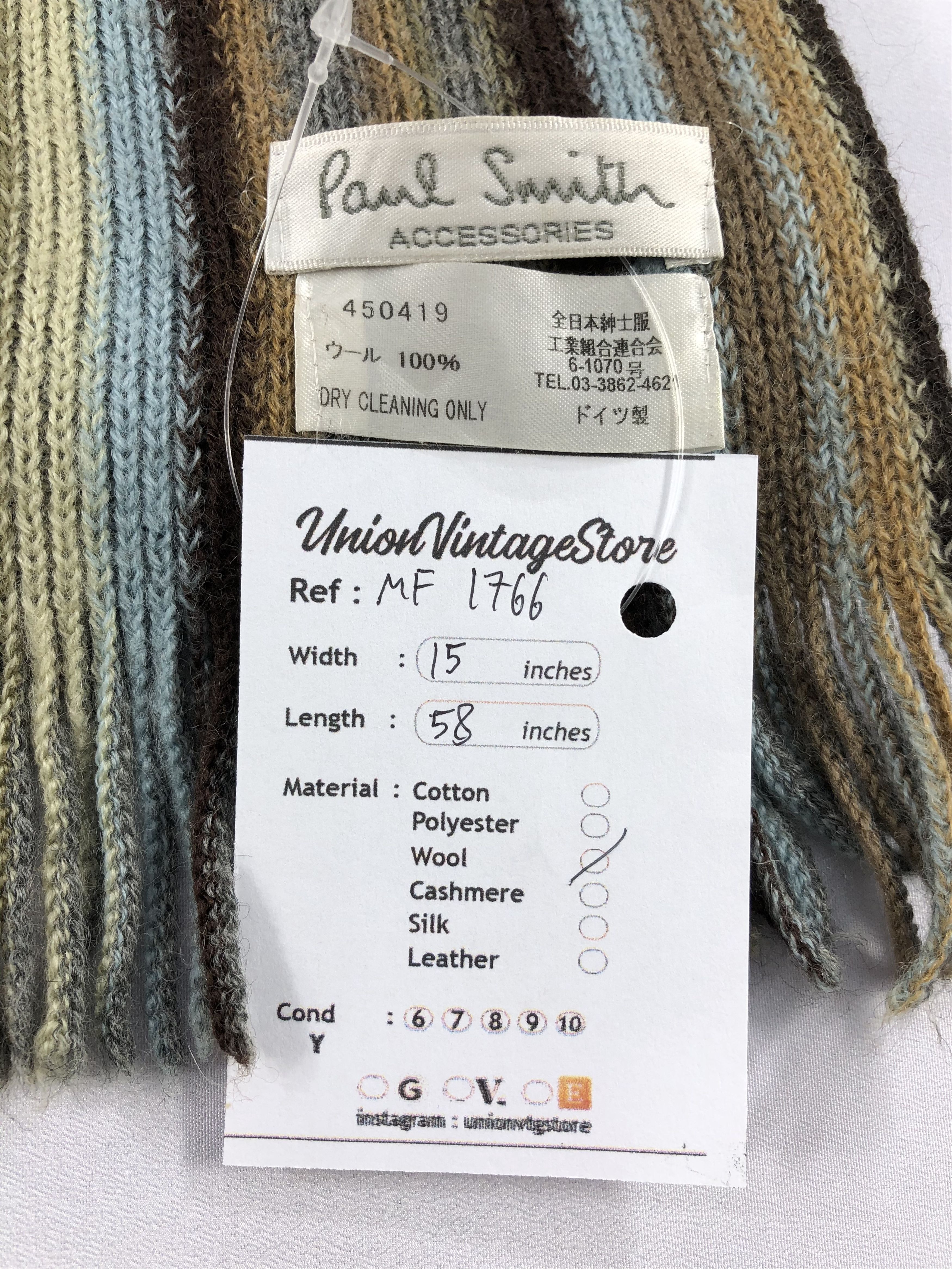 Paul Smith Vintage Paul Smith Scarf/Muffler/Neckwear MF1766 Size ONE SIZE - 6 Thumbnail