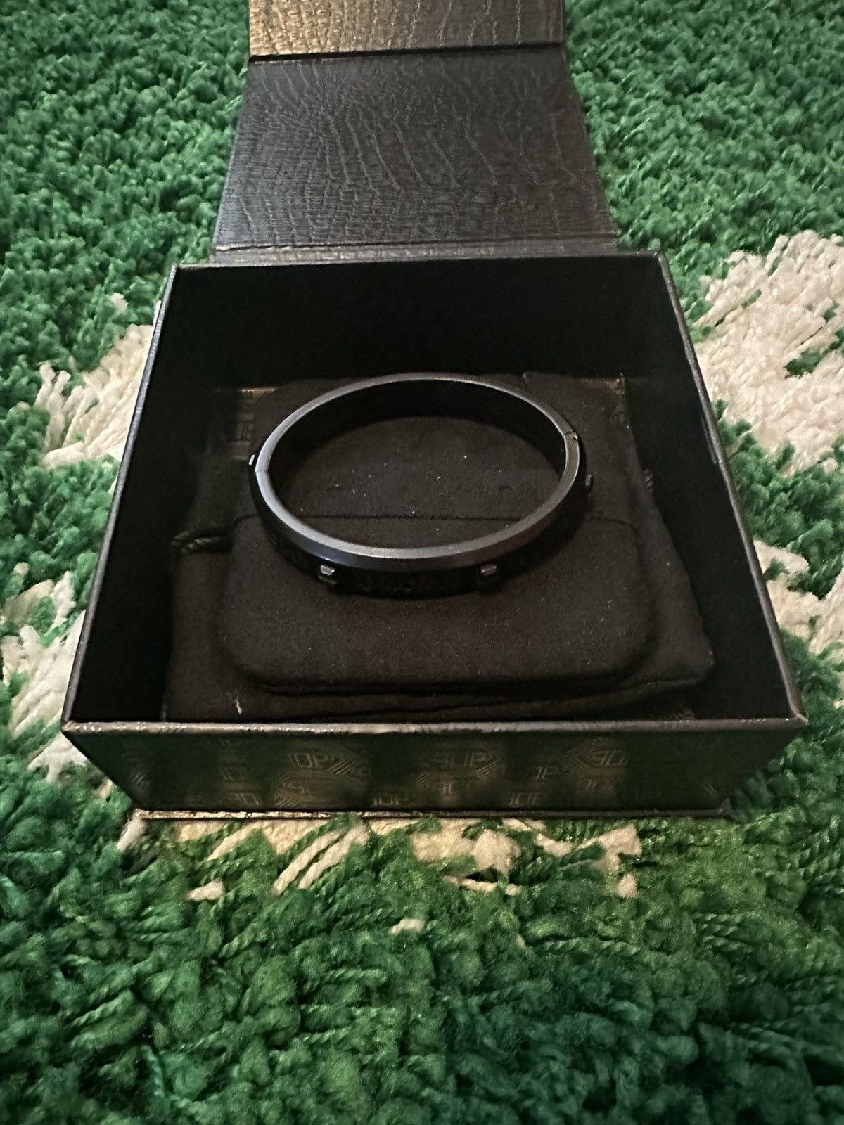Philipp Plein Philipp Plein Gunmetal Bangle Bracelet Small Size ONE SIZE - 1 Thumbnail