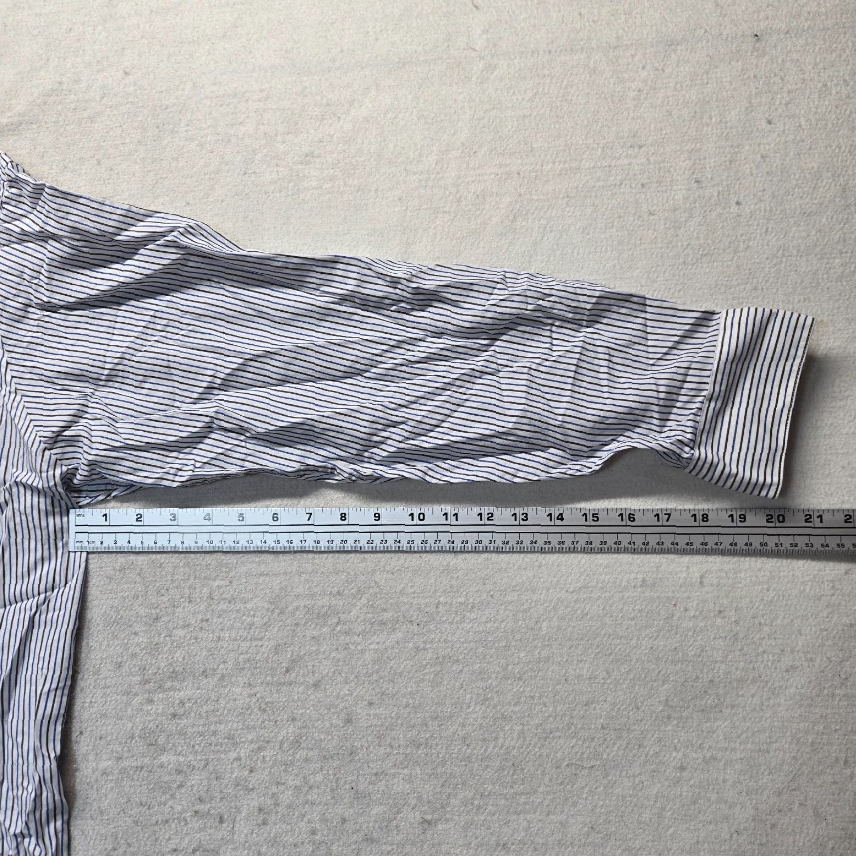 Arrow Arrow Shirt Men 15.5 34/35 White Striped Button-Up Long Sleeve Cotton Blend Knit Classic All Seasons Casual Business Vintage No N/A Size US L / EU 52-54 / 3 - 4 Thumbnail
