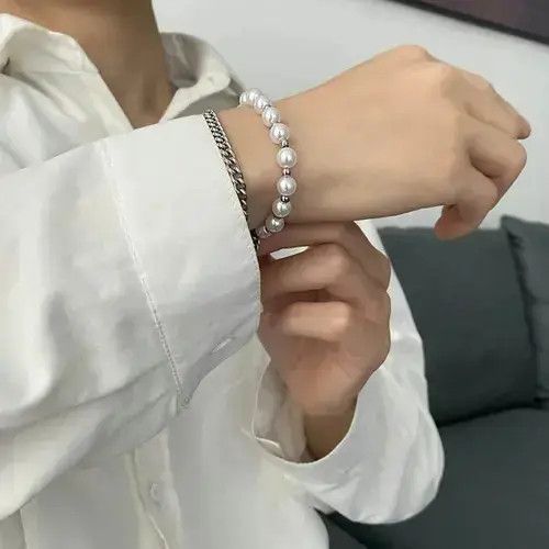 Vintage Creative Imitation Pearl Bracelet Size ONE SIZE - 4 Thumbnail