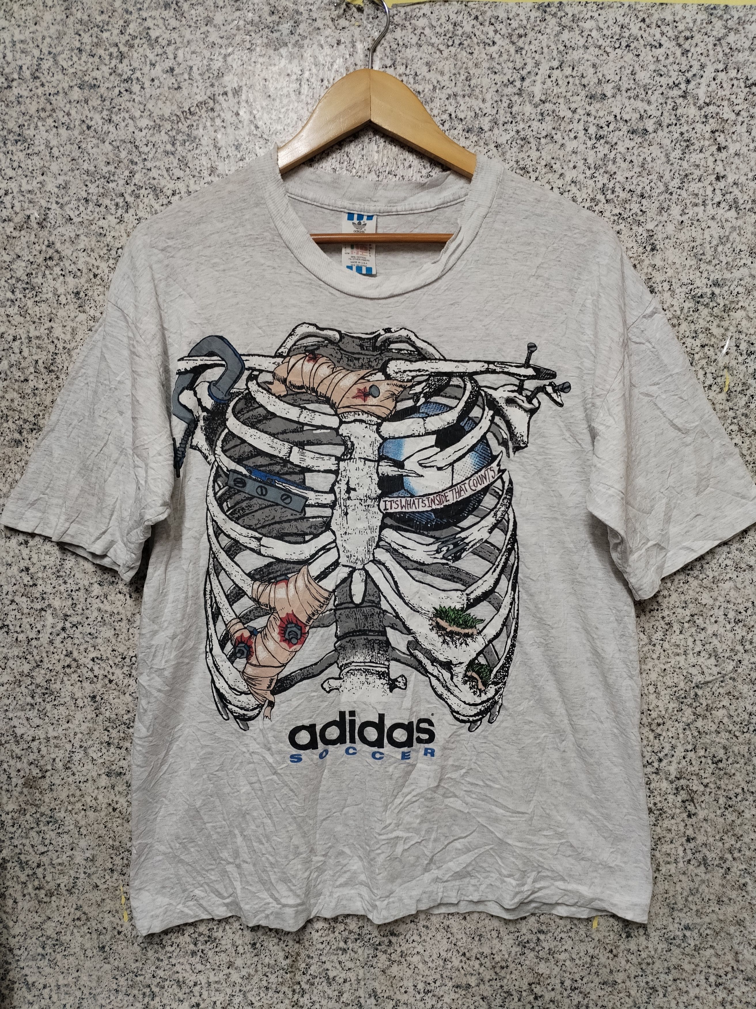 Adidas Thrashed Sun Faded Adidas Shirt Distressed Grunge Band Size US M / EU 48-50 / 2 - 1 Thumbnail