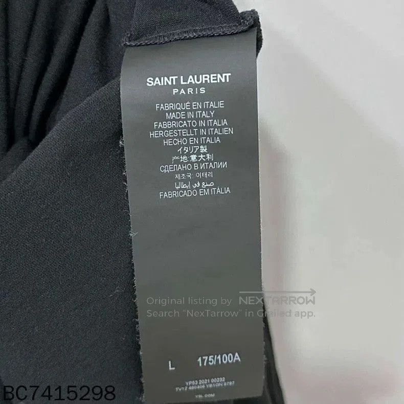 Saint Laurent Paris Saint Laurent Paris Logo Short Sleeve T-shirt. Size US L / EU 52-54 / 3 - 5 Thumbnail
