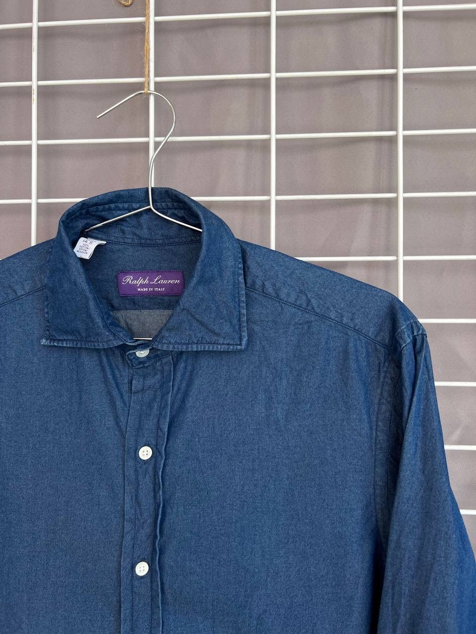 Ralph Lauren Purple Label Ralph Lauren Purple Label Indigo Button Shirt Size 14.5 or M Size US M / EU 48-50 / 2 - 6 Thumbnail