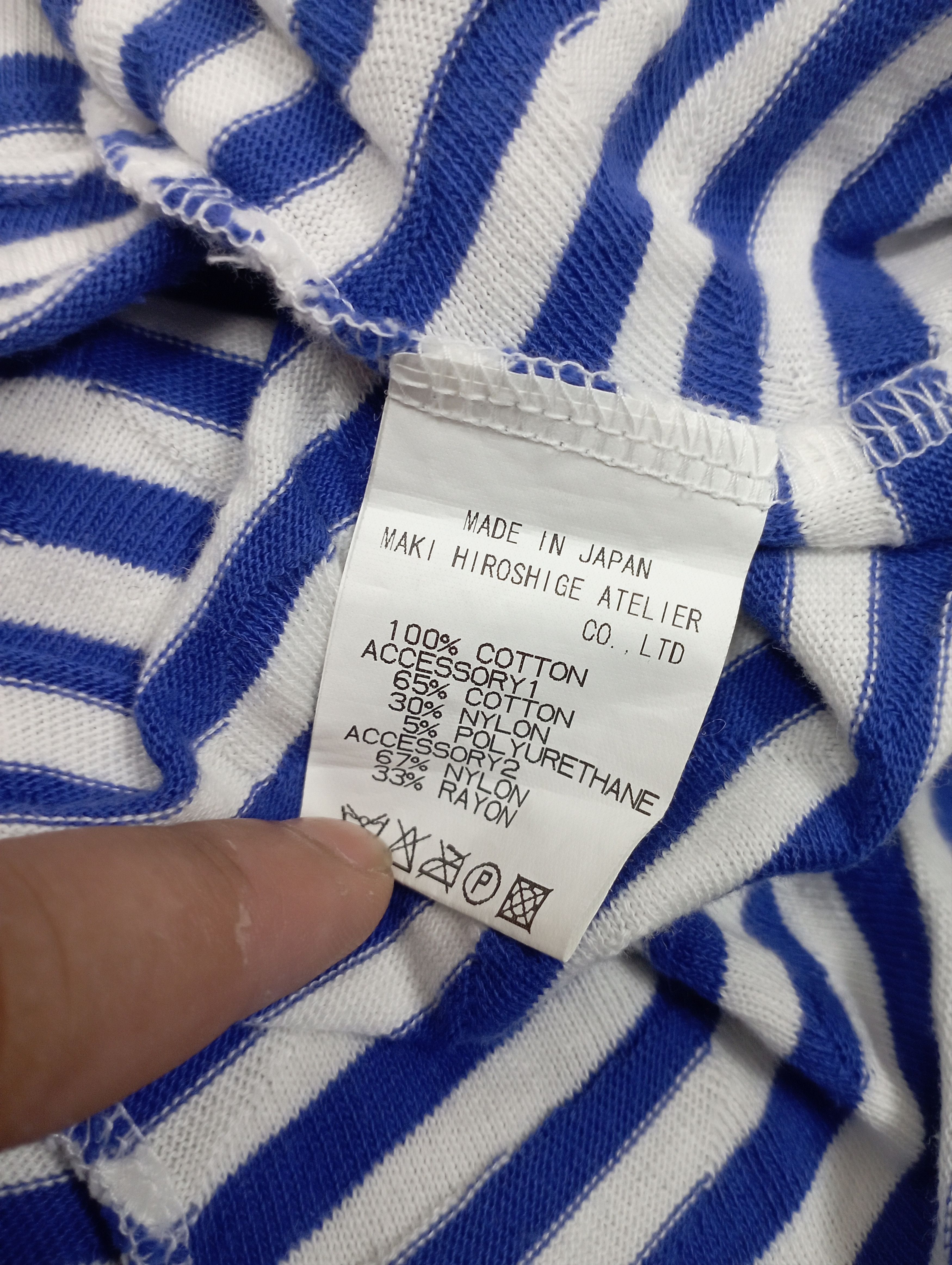 Japanese Brand × Vintage × gomme Vintage Gomme Asymmetrical Striped Tee Size M / US 6-8 / IT 42-44 - 6 Thumbnail