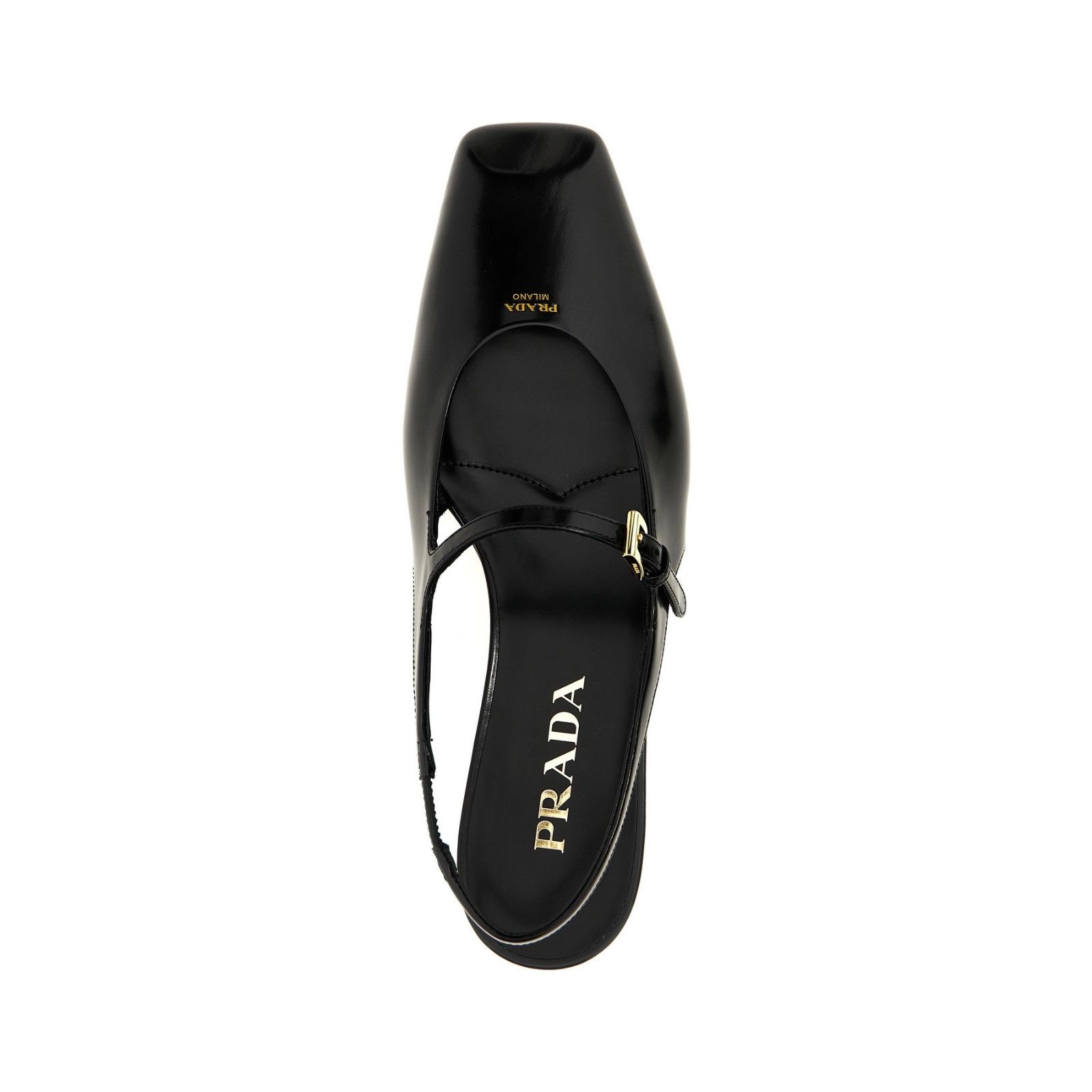 PRADA Black Leather Slingback New And Authentic (Women's siz