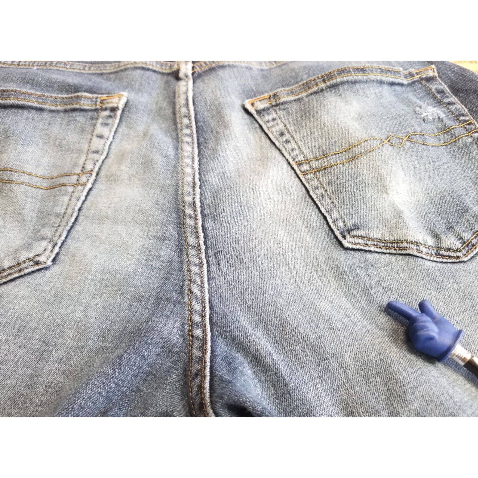 Lucky Brand Lucky Brand Jeans Mens 34x32 Slim Distressed Denim Blue 5-Pocket Straight Jeans Mens Regular 34x32 Distressed Size US 34 / EU 50 - 6 Thumbnail