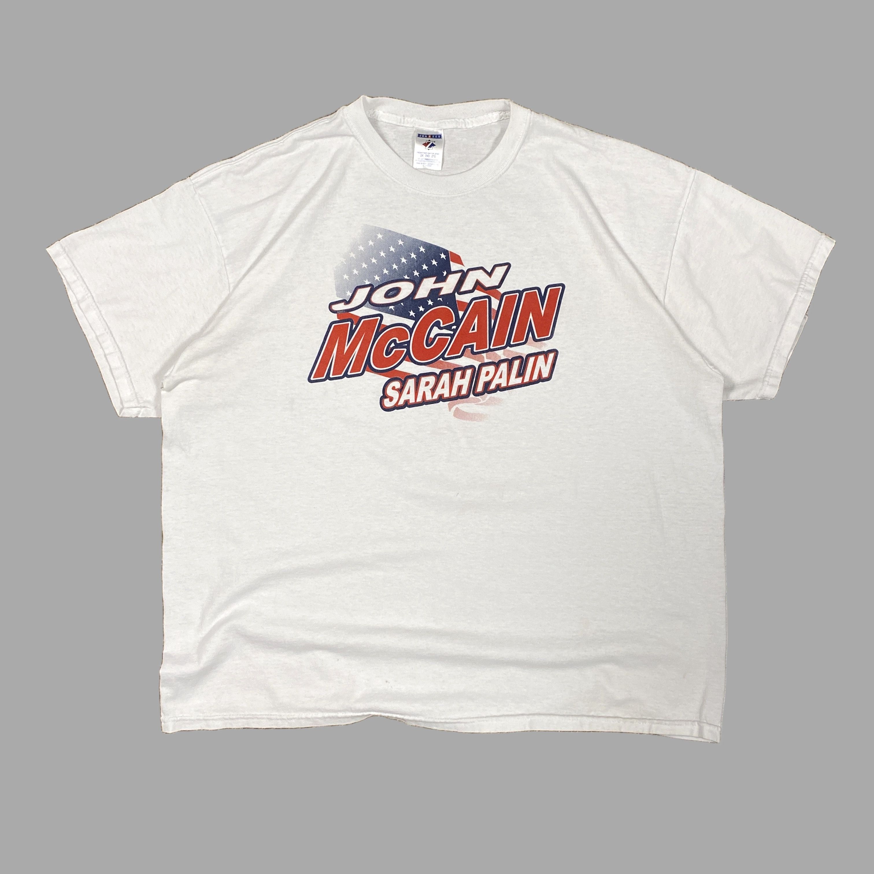 Jerzees Vintage Jerzees McCain Palin 2008 Campaign T-Shirt 2XL Size US XXL / EU 58 / 5 - 1 Thumbnail