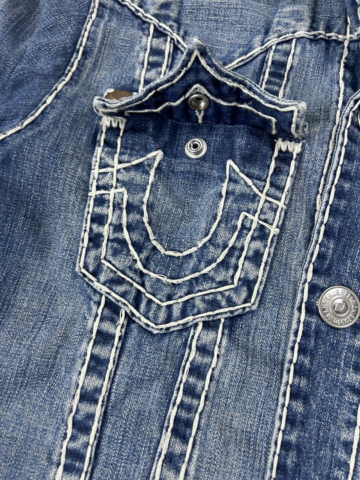True Religion True Religion denim jacket trucker blue contrast stitching Size US XXL / EU 58 / 5 - 9 Thumbnail